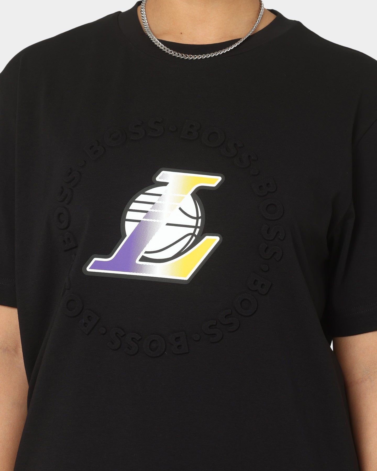 Hugo Boss Hugo Boss X NBA Basic Los Angeles Lakers Short Sleeve T-Shirt Black sold by Culture Kings product image thumbnail 3