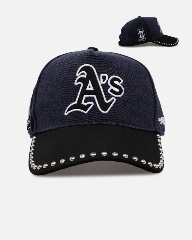 Pro Standard Oakland Athletics 'Polished Hardware' Pro Pinch Strapback Navy sold by Culture Kings