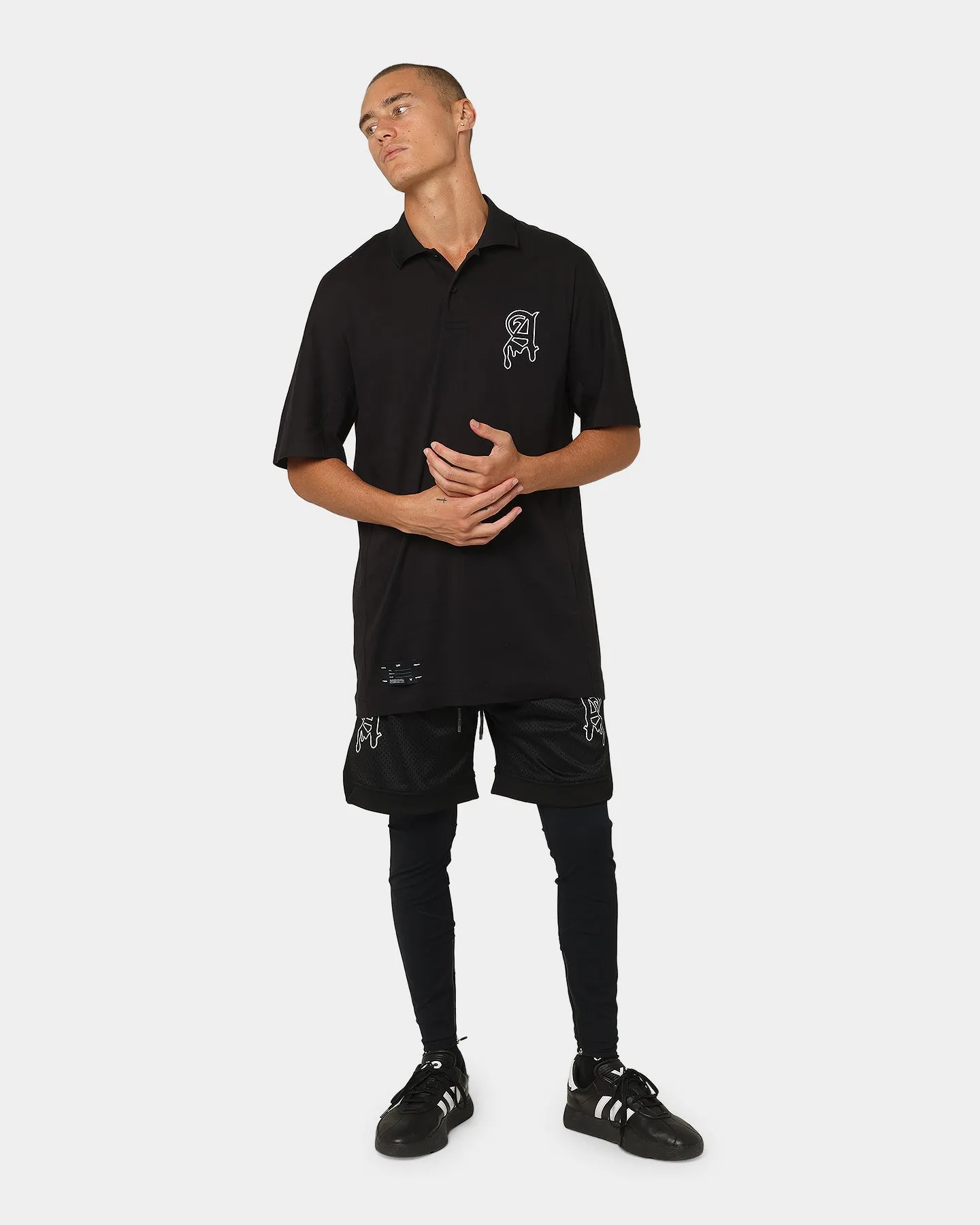 The Anti Order Military Oversized Polo Shirt Black/White sold by Culture Kings product image thumbnail 2