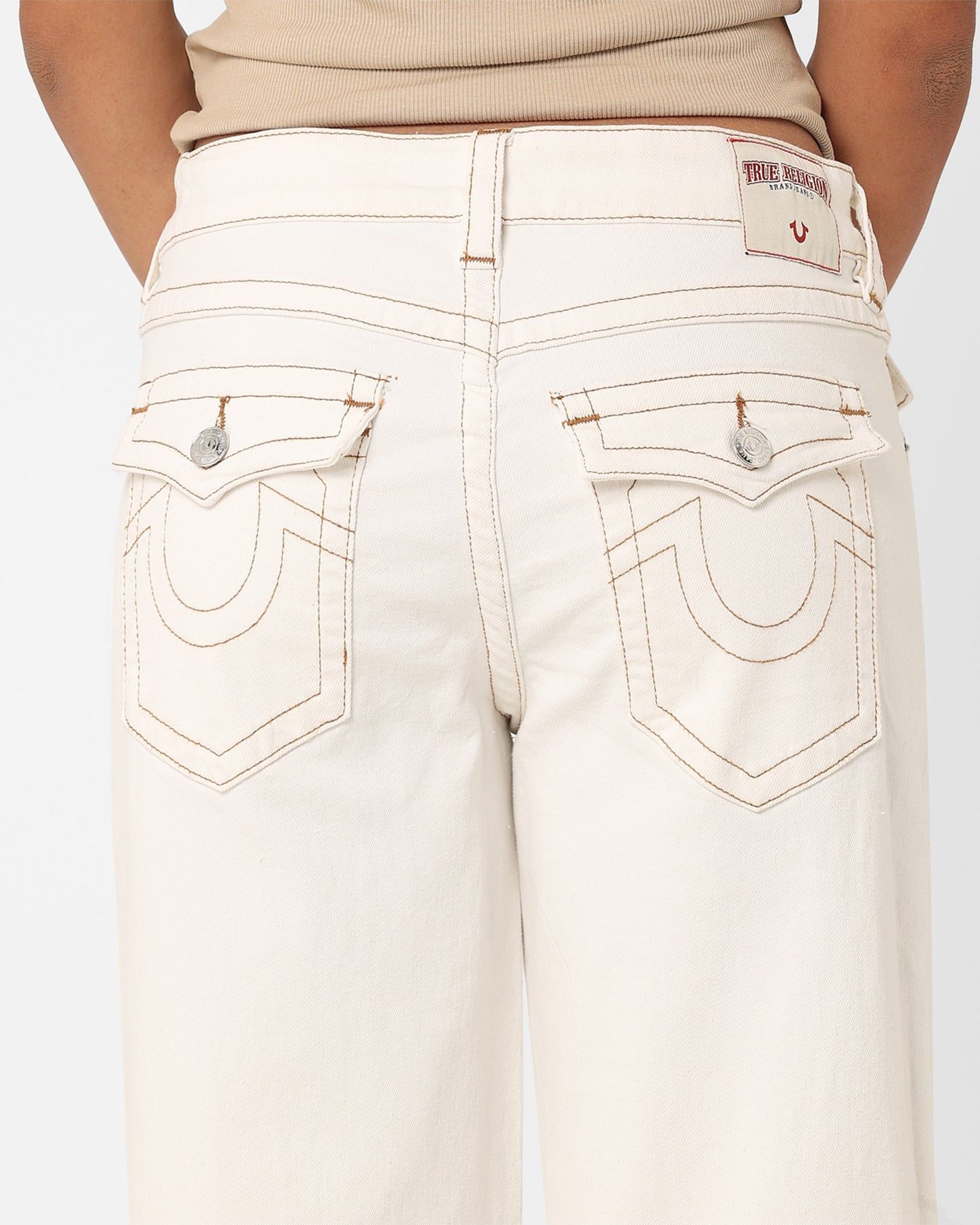 True Religion Women's Low Slung Baggy Jeans Ecru sold by Culture Kings product image thumbnail 8