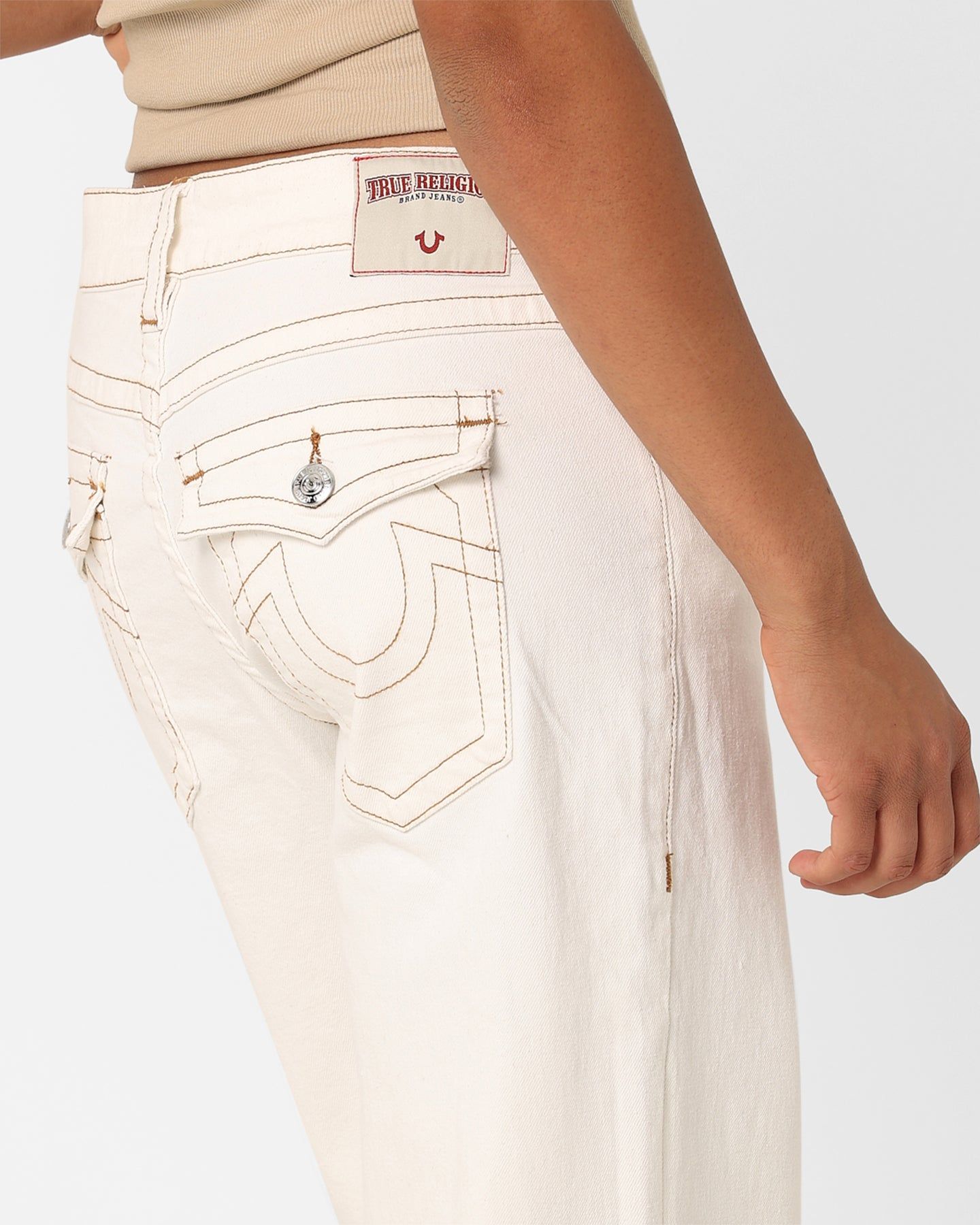 True Religion Women's Low Slung Baggy Jeans Ecru sold by Culture Kings product image thumbnail 3