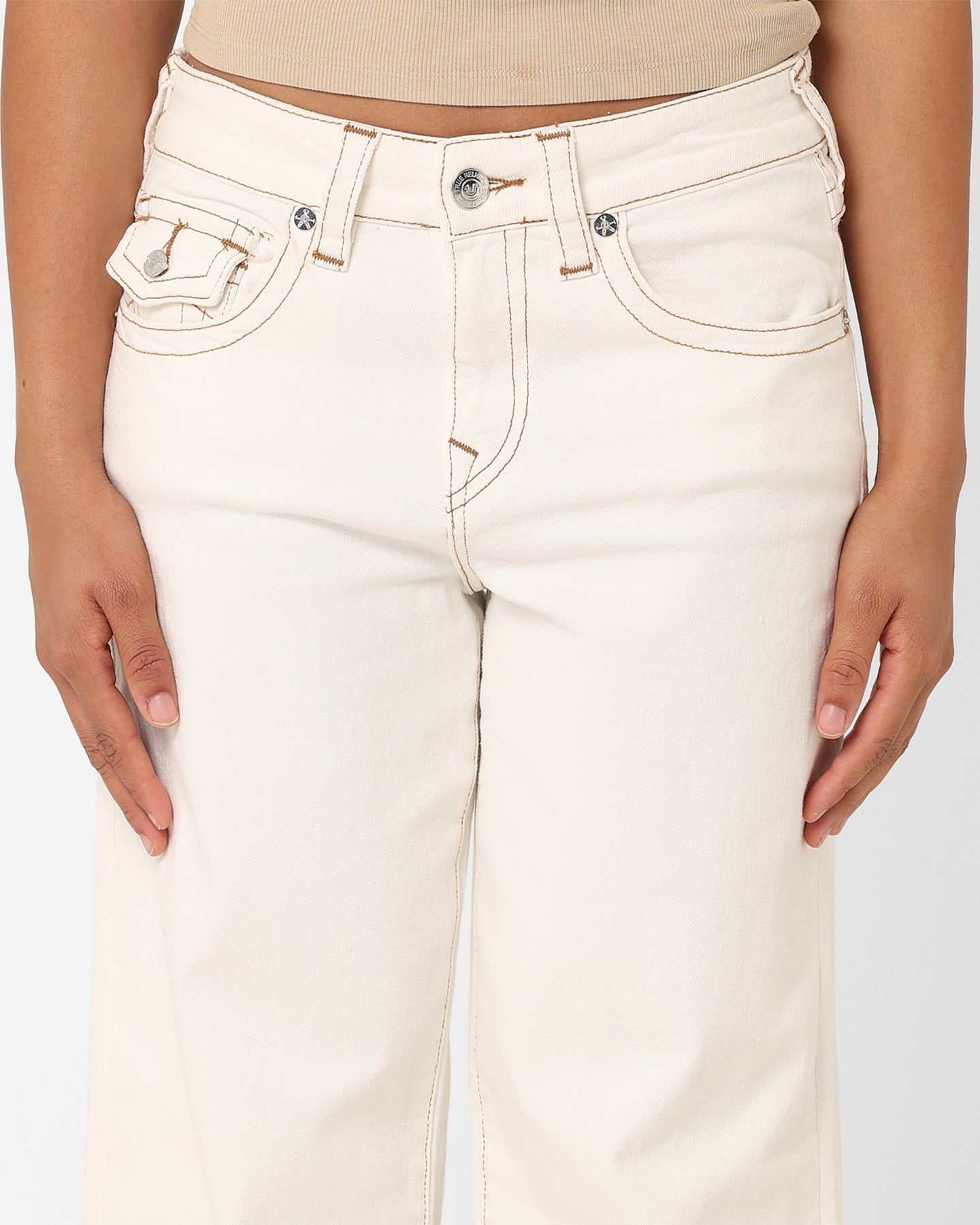 True Religion Women's Low Slung Baggy Jeans Ecru sold by Culture Kings product image thumbnail 7