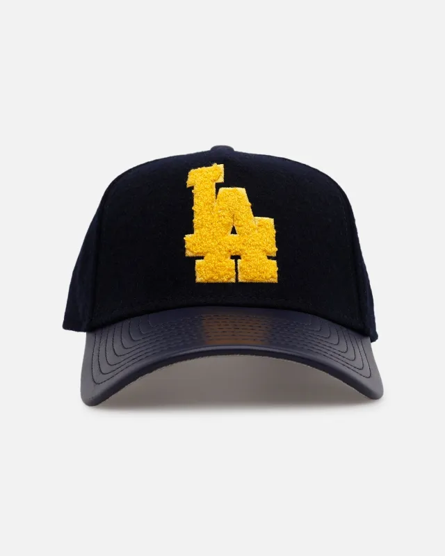 New Era Los Angeles Dodgers 'Varsity' 9FORTY A-Frame Strapback Navy made by New Era