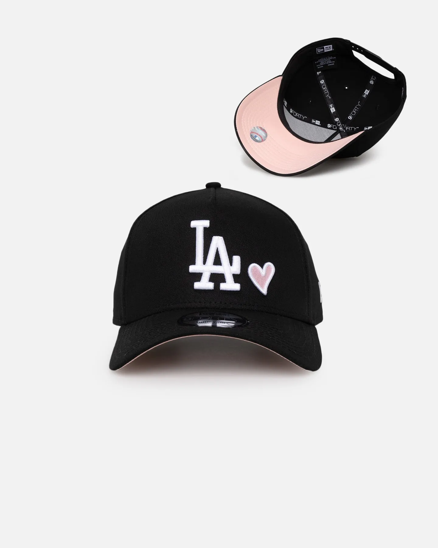 New Era Los Angeles Dodgers 'Pink Satin Hearts' 9FORTY A-Frame Snapback Black/White sold by Culture Kings product image thumbnail 5