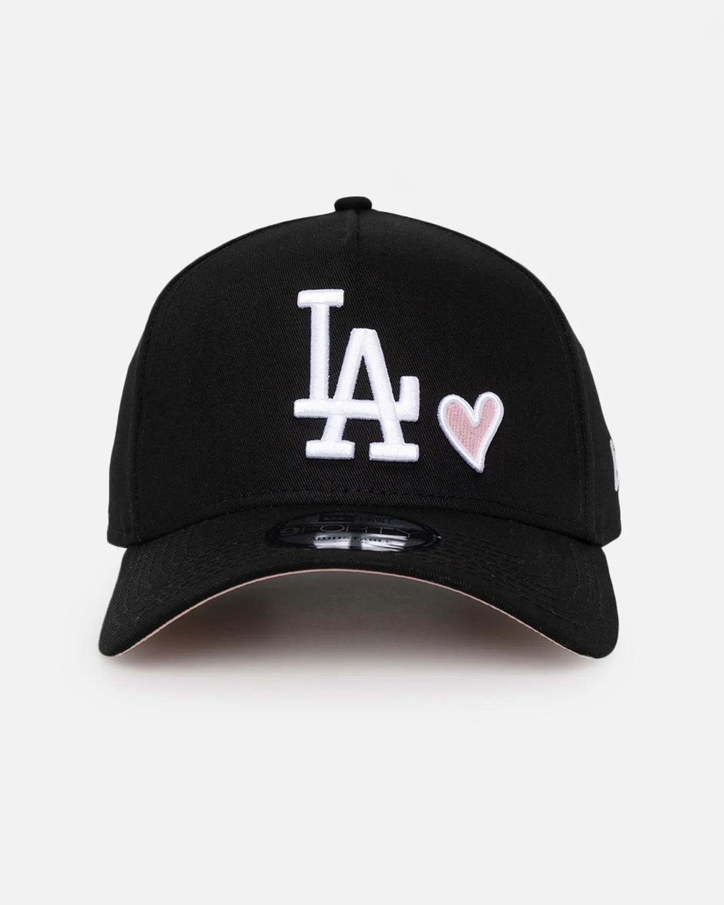 New Era Los Angeles Dodgers 'Pink Satin Hearts' 9FORTY A-Frame Snapback Black/White sold by Culture Kings