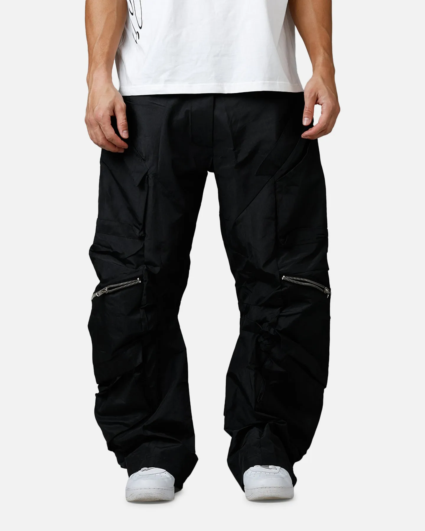MNML Zip Cargo Tech Pants Black sold by Culture Kings