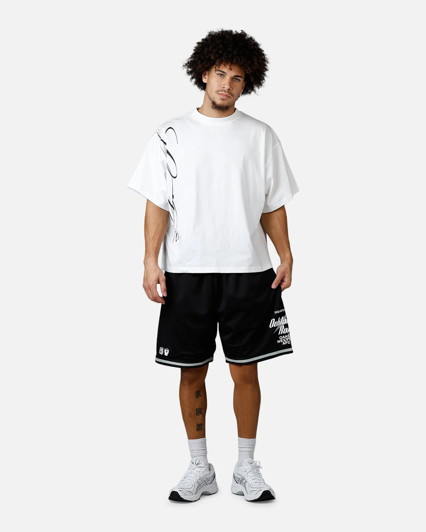 Mitchell & Ness Oakland Raiders Beastmode Mesh Shorts Black sold by Culture Kings product image thumbnail 2
