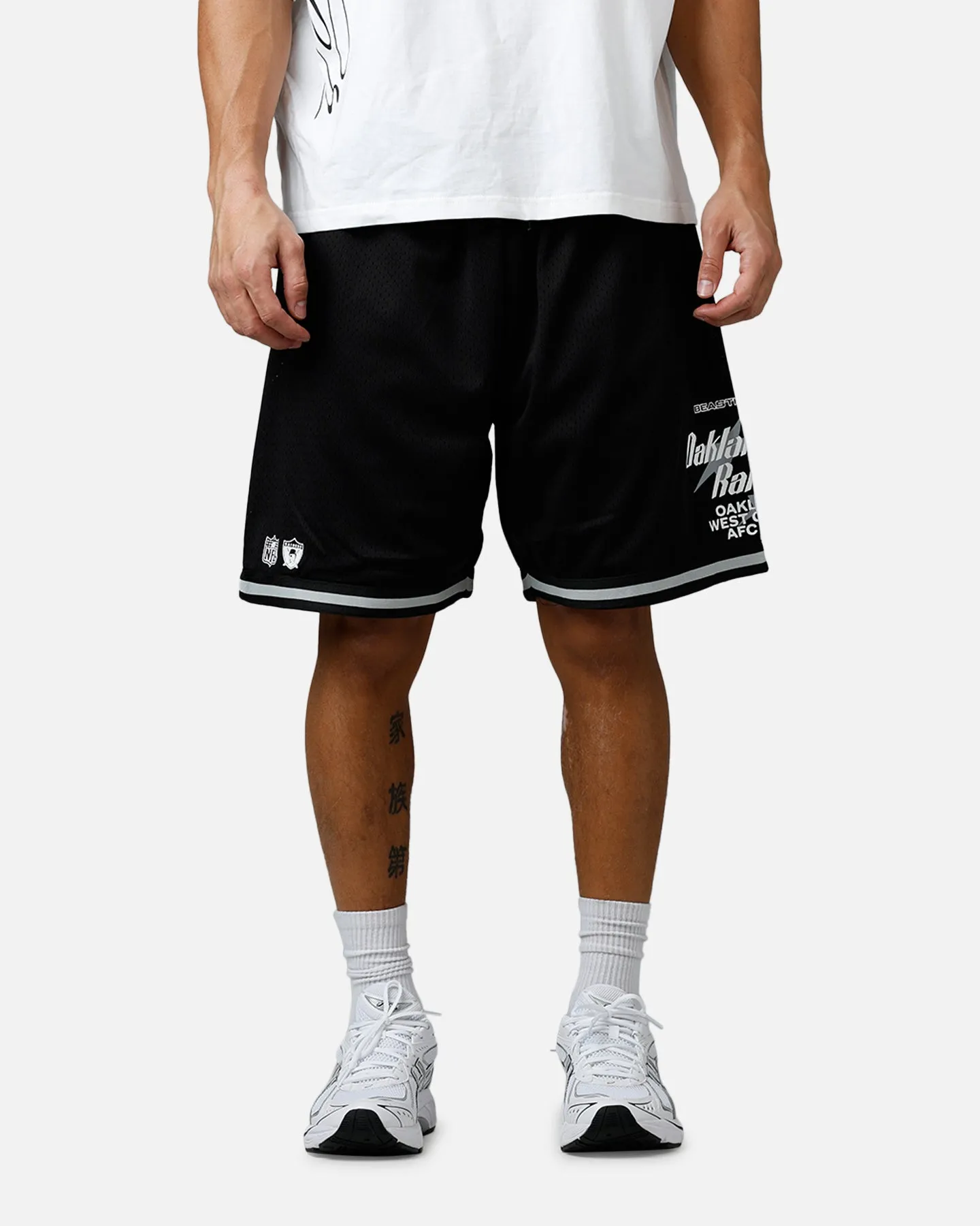 Mitchell & Ness Oakland Raiders Beastmode Mesh Shorts Black sold by Culture Kings
