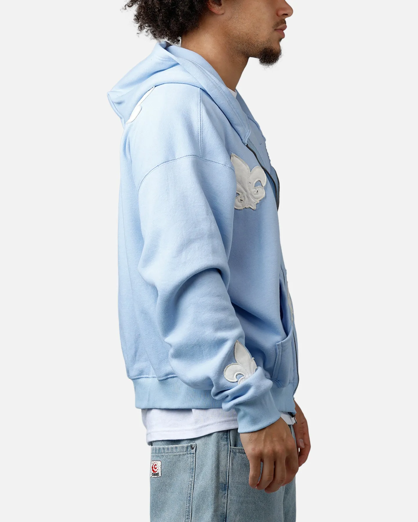 MNML Fleur Zip Up Hoodie Washed Blue sold by Culture Kings product image thumbnail 4