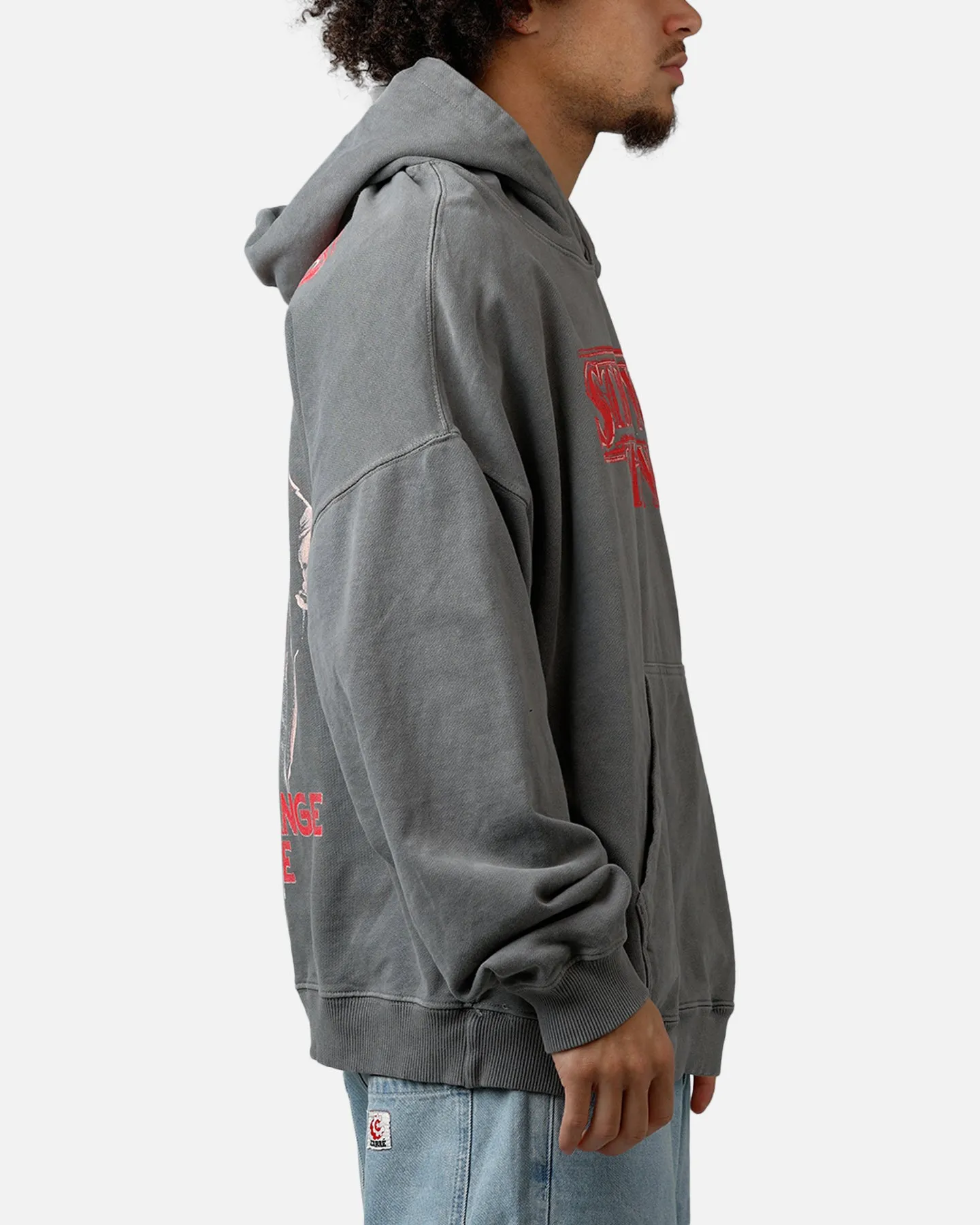 73Studio X Stranger Things Hawkins Heroes Hoodie Washed Charcoal sold by Culture Kings product image thumbnail 4