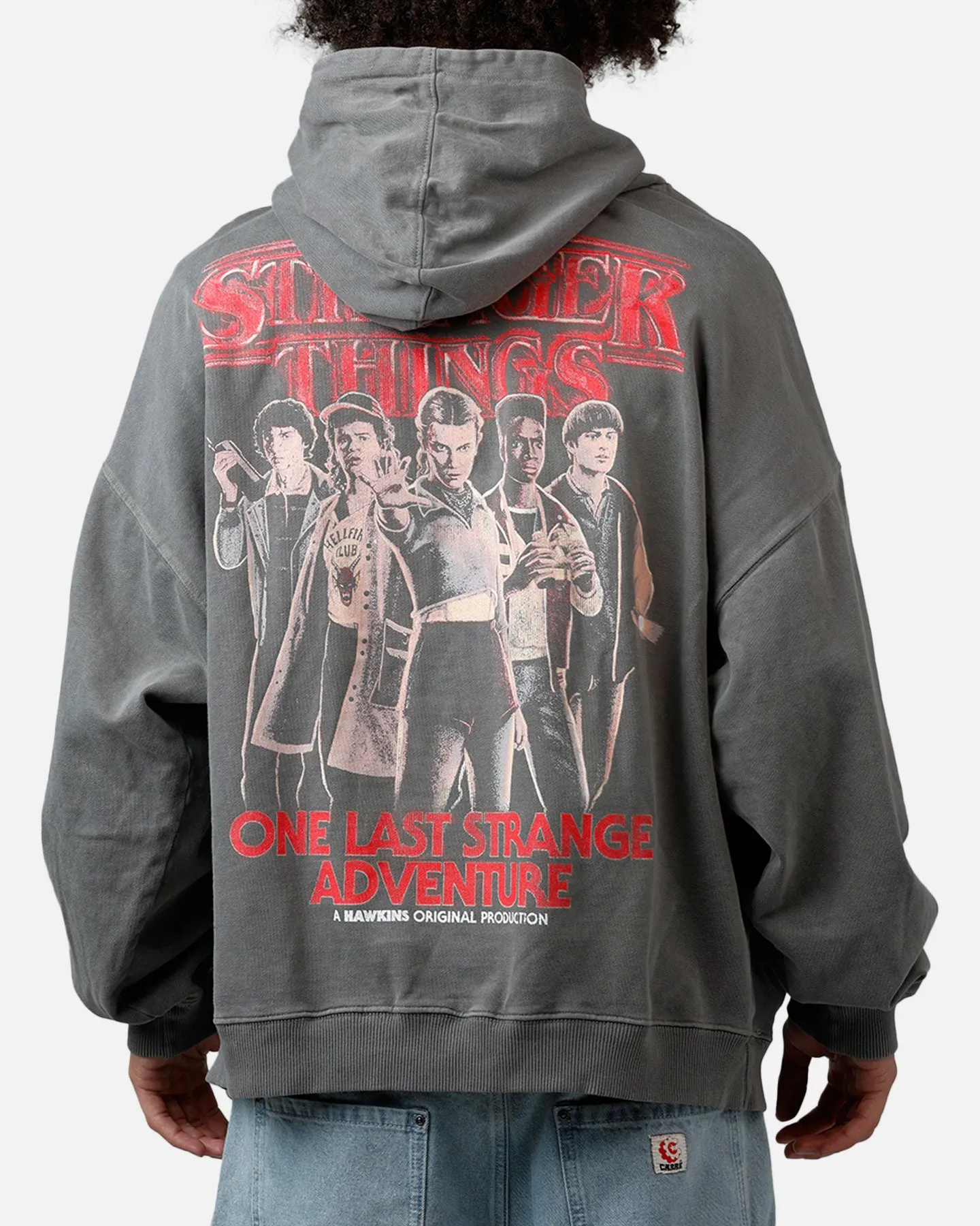 73Studio X Stranger Things Hawkins Heroes Hoodie Washed Charcoal sold by Culture Kings
