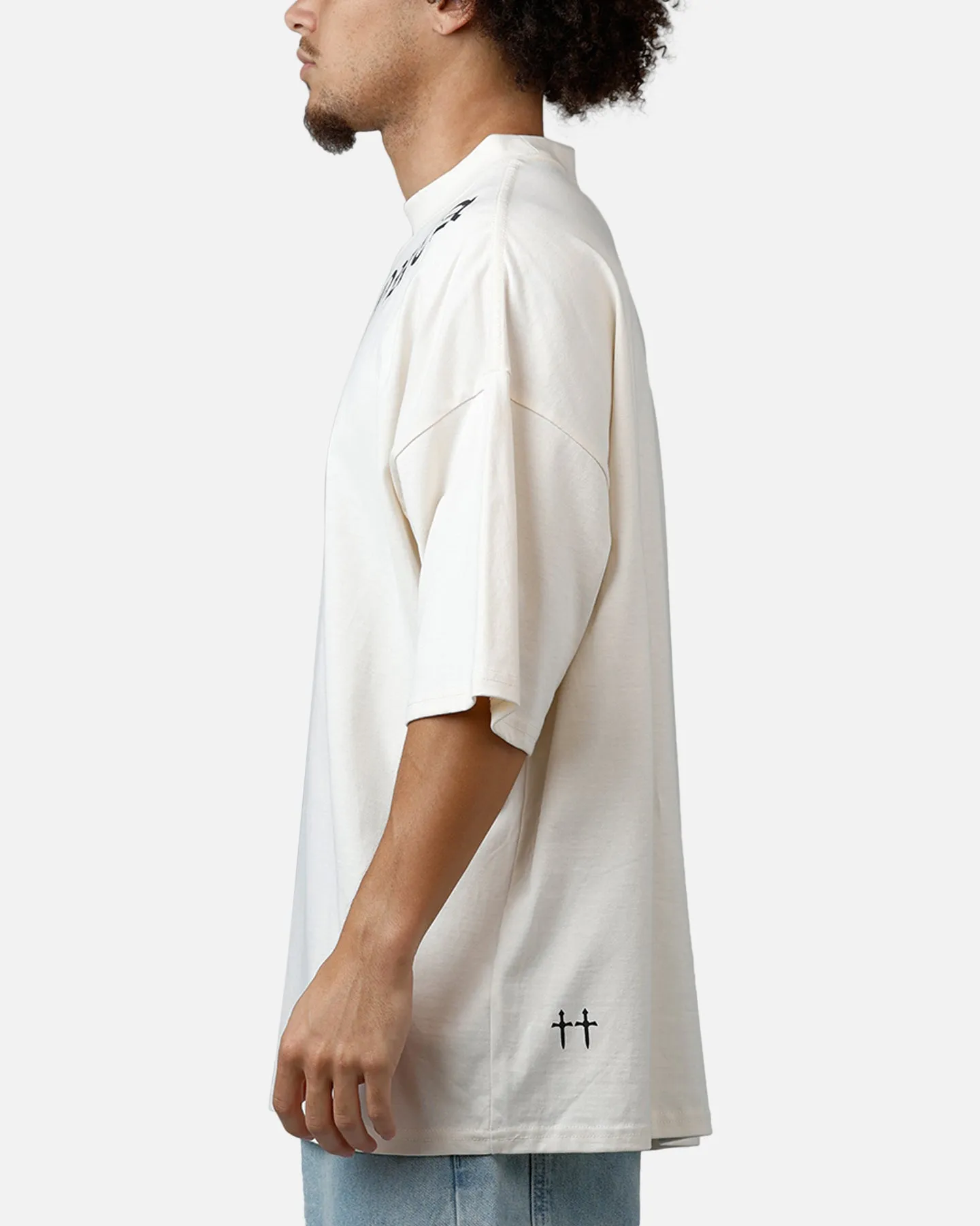 Saint Morta Barbaric Mock Neck T-Shirt Off White sold by Culture Kings product image thumbnail 5