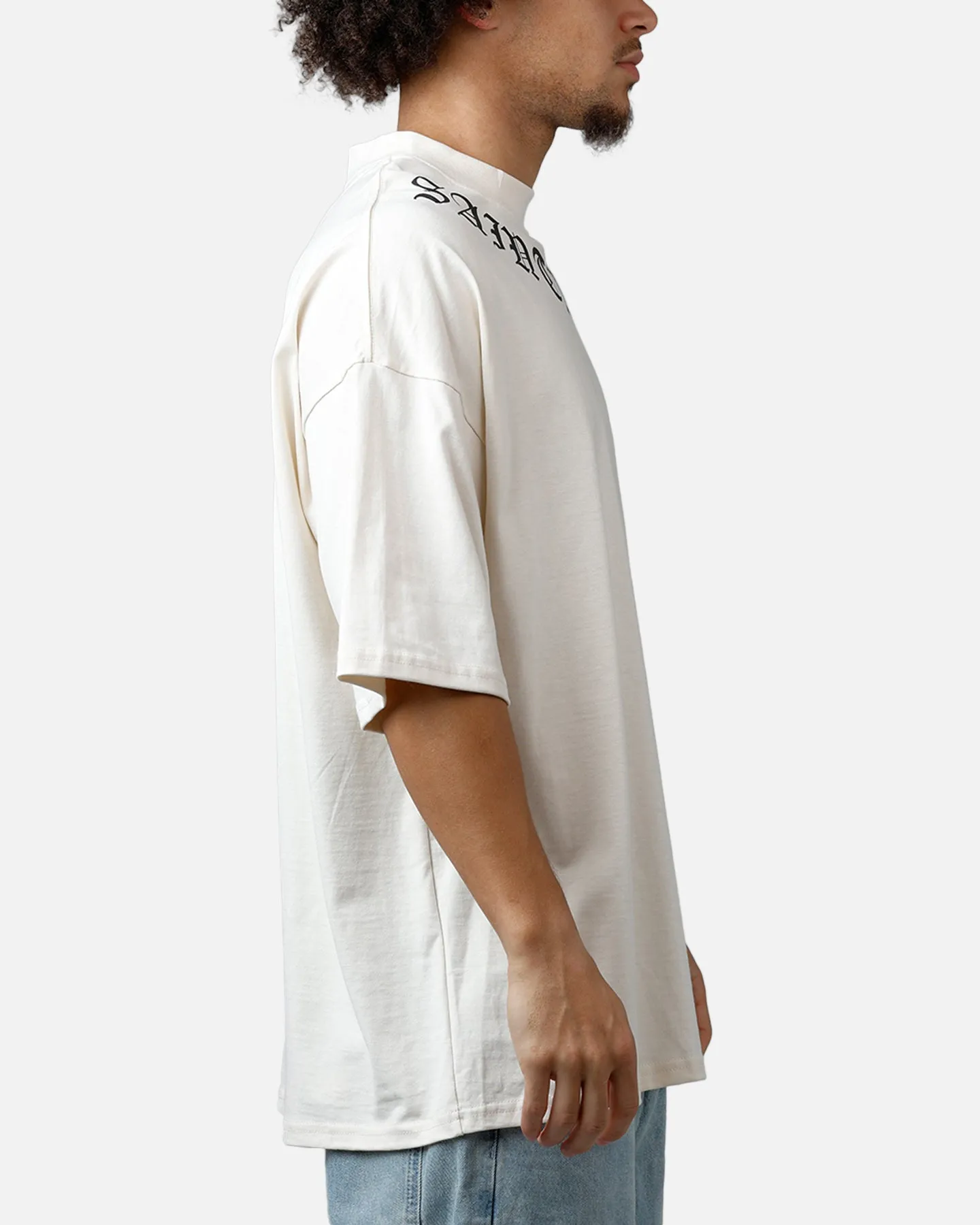Saint Morta Barbaric Mock Neck T-Shirt Off White sold by Culture Kings product image thumbnail 4