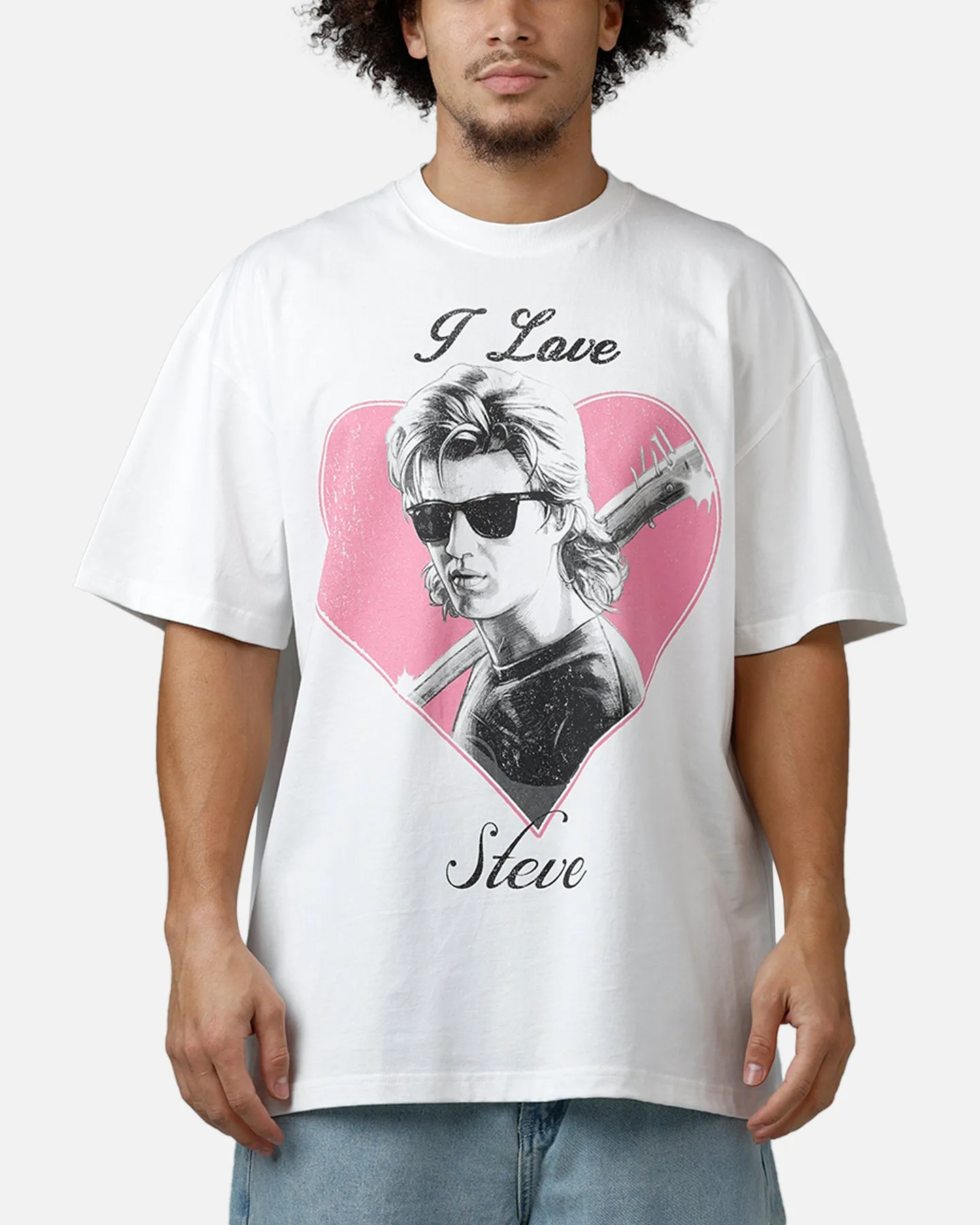 73Studio X Stranger Things Steve Heavy T-Shirt White sold by Culture Kings