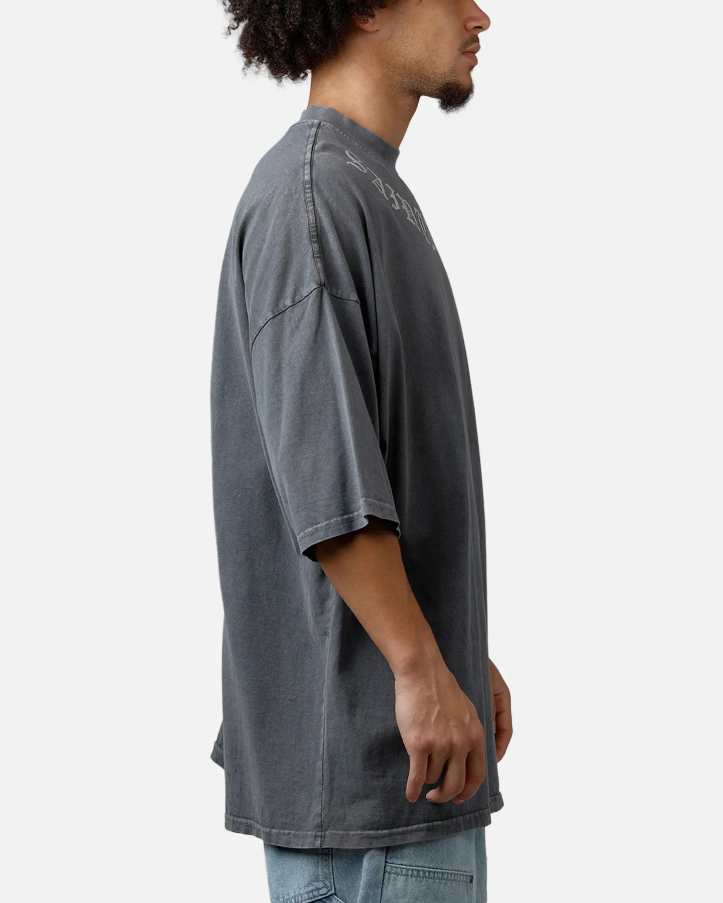 Saint Morta Barbaric Mock Neck T-Shirt Washed Charcoal sold by Culture Kings product image thumbnail 4