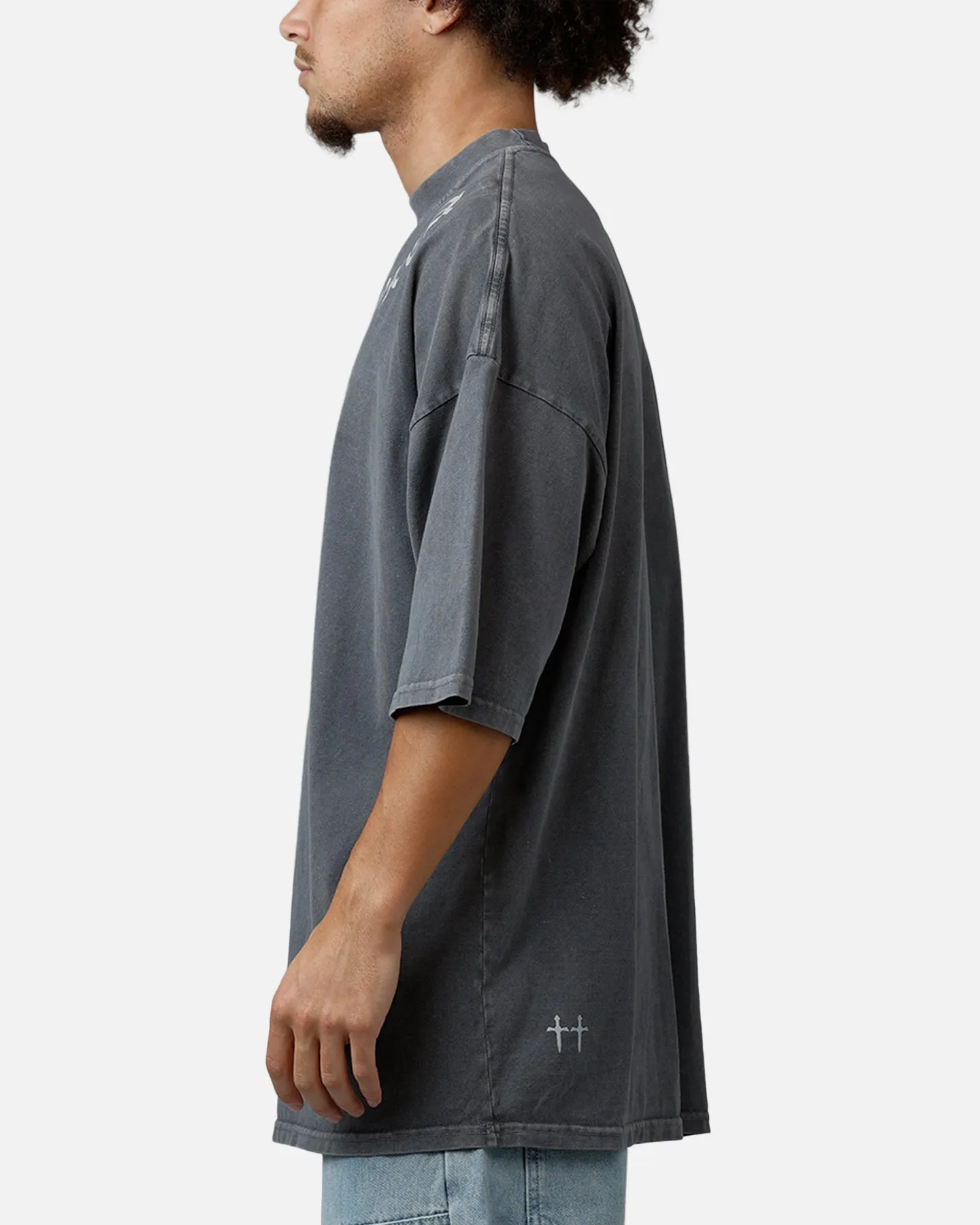 Saint Morta Barbaric Mock Neck T-Shirt Washed Charcoal sold by Culture Kings product image thumbnail 5