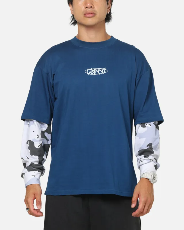 Carre Static Layered Long Sleeve T-Shirt Blue made by Culture Kings