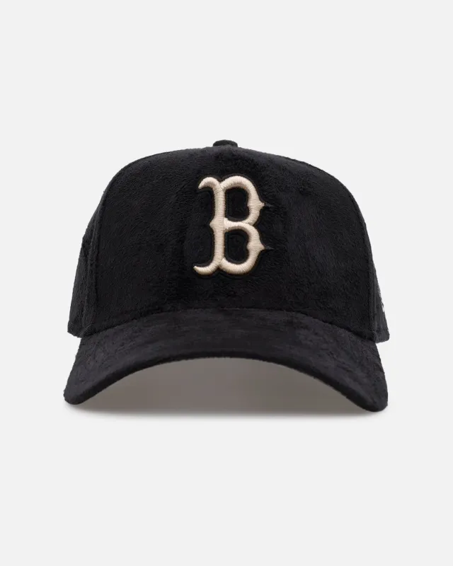 New Era Boston Red Sox 'Suede' 9FORTY A-Frame Strapback Black/Tan sold by Culture Kings