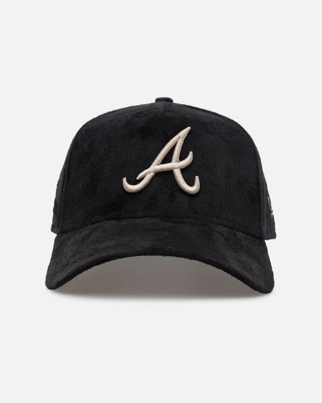 New Era Atlanta Braves 'Suede' 9FORTY A-Frame Strapback Black/Tan made by New Era
