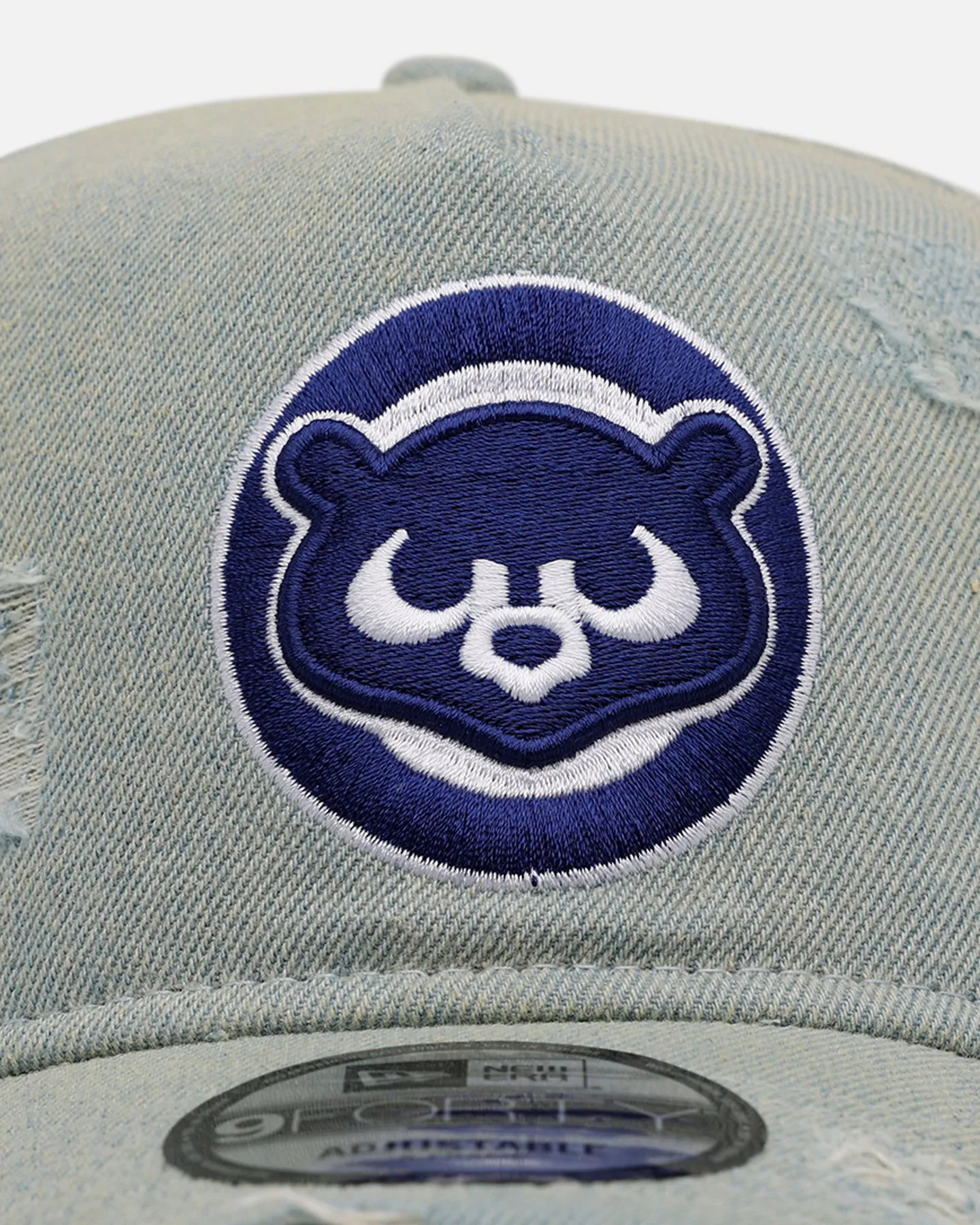 New Era Chicago Cubs 'Distressed Denim' 9FORTY A-Frame Snapback Light Wash Denim sold by Culture Kings product image thumbnail 5
