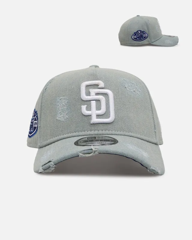 New Era San Diego Padres 'Distressed Denim' 9FORTY A-Frame Snapback Light Wash Denim made by New Era