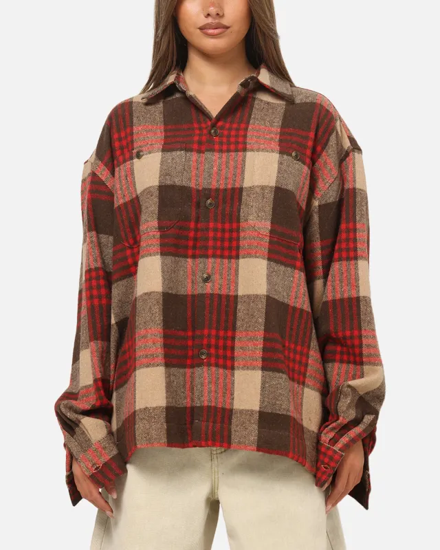 American Thrift Utility Flannel Shirt Brown/Red sold by Culture Kings