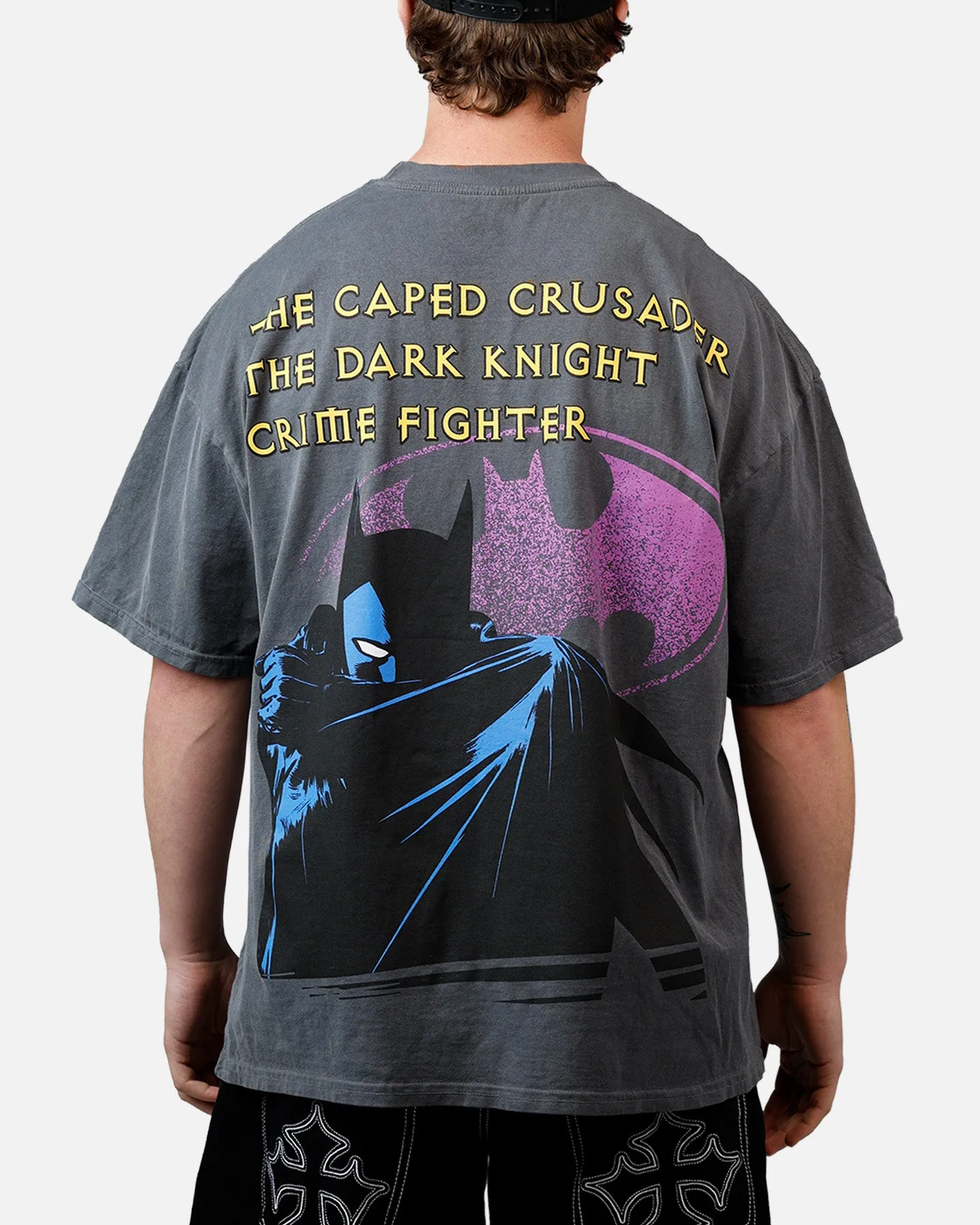 73Studio X DC Batman Caped Crusader T-Shirt Washed Charcoal sold by Culture Kings