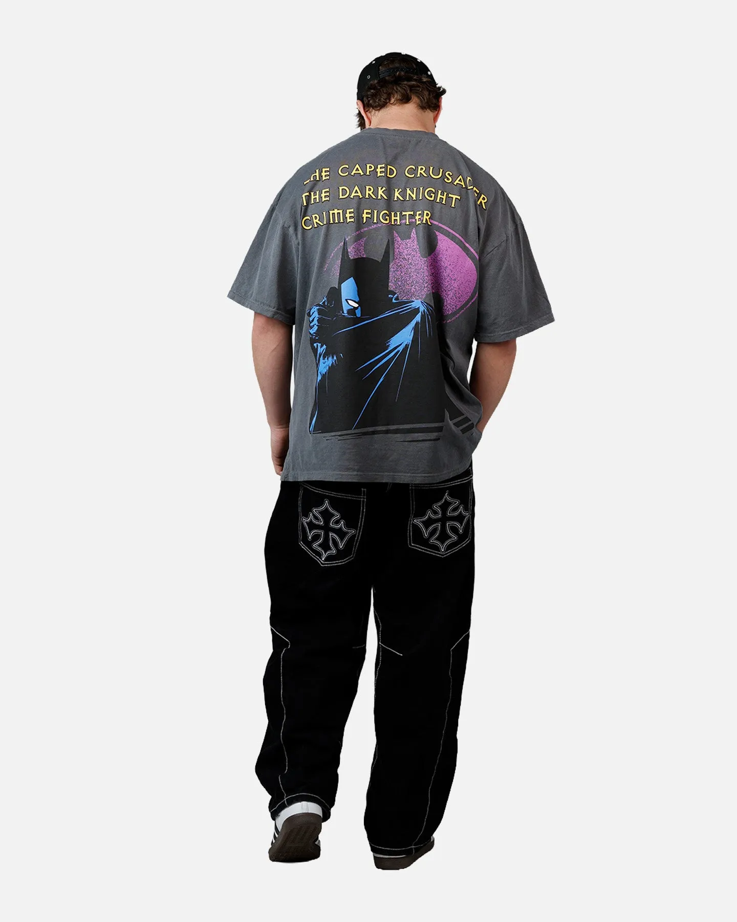 73Studio X DC Batman Caped Crusader T-Shirt Washed Charcoal sold by Culture Kings product image thumbnail 5