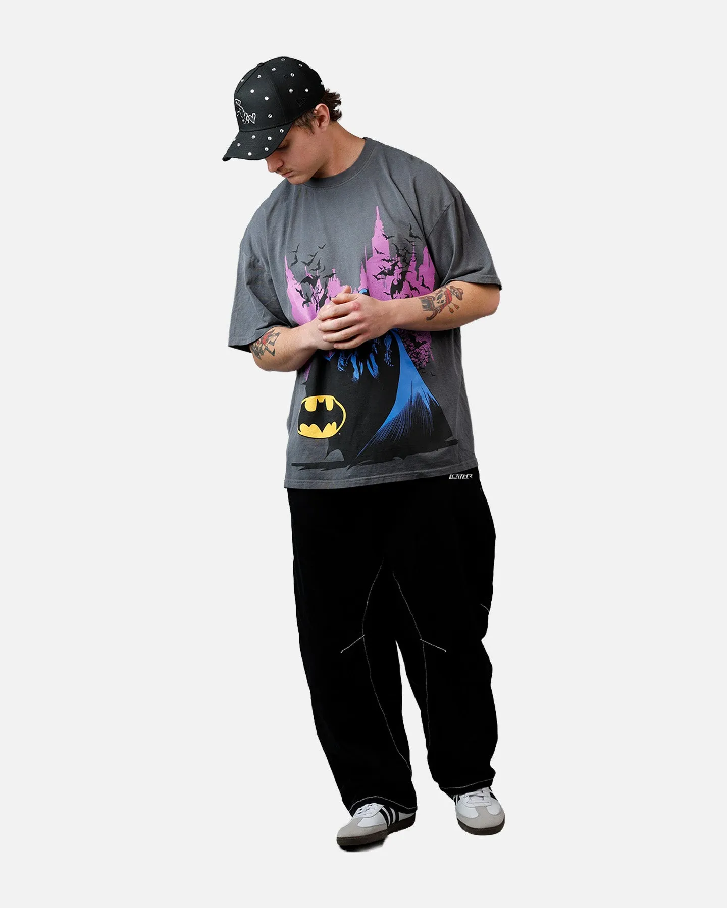 73Studio X DC Batman Caped Crusader T-Shirt Washed Charcoal sold by Culture Kings product image thumbnail 2