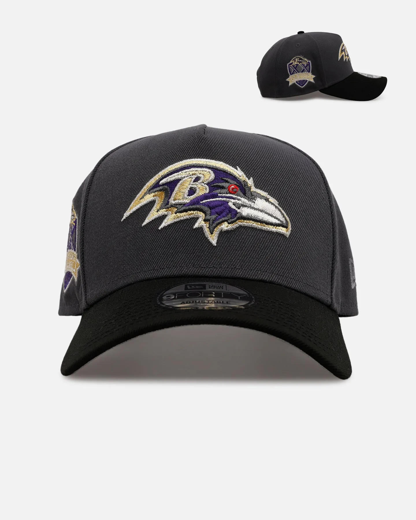 New Era Baltimore Ravens 'Stealth 2.0' 9FORTY A-Frame Snapback Graphite sold by Culture Kings