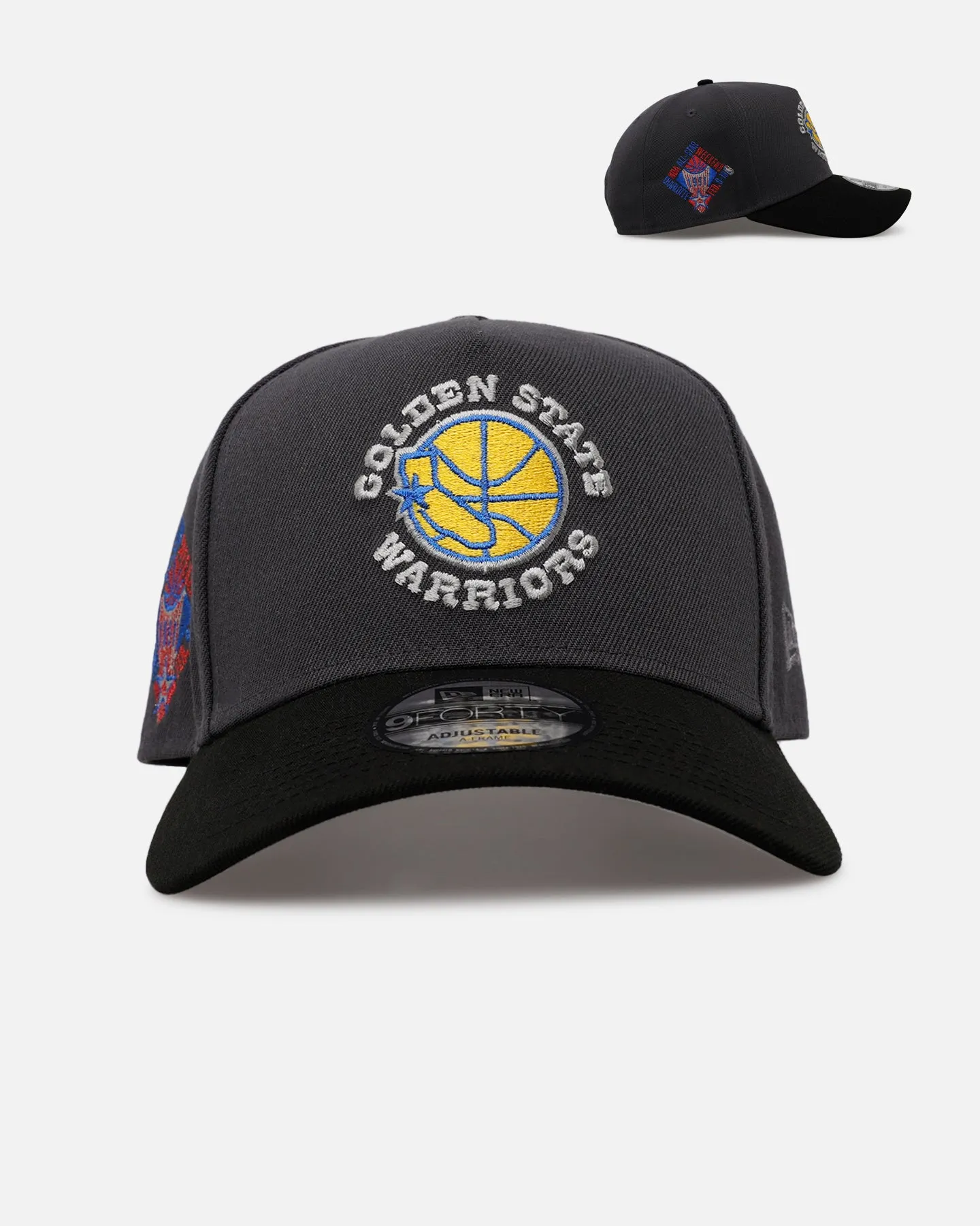 New Era Golden State Warriors 'Stealth 2.0' 9FORTY A-Frame Snapback Graphite sold by Culture Kings