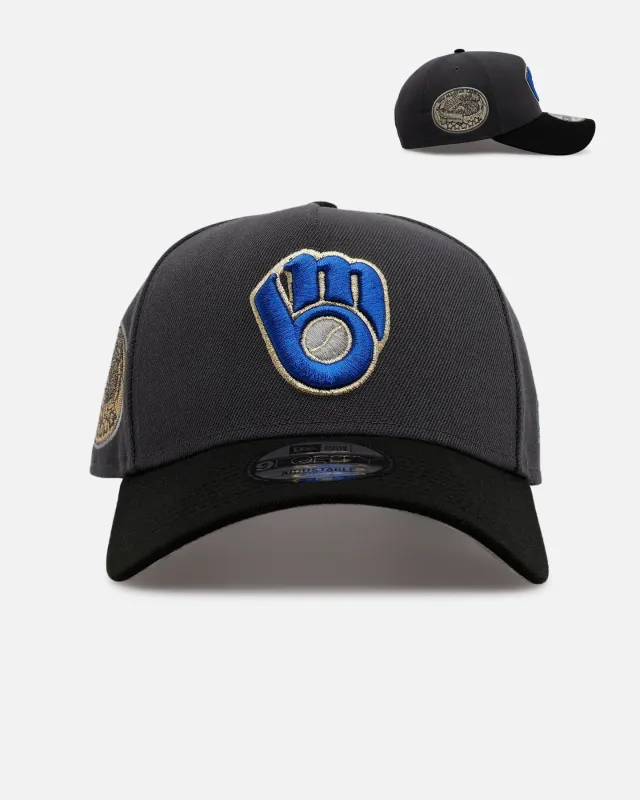 New Era Milwaukee Brewers 'Stealth 2.0' 9FORTY A-Frame Snapback Graphite made by New Era