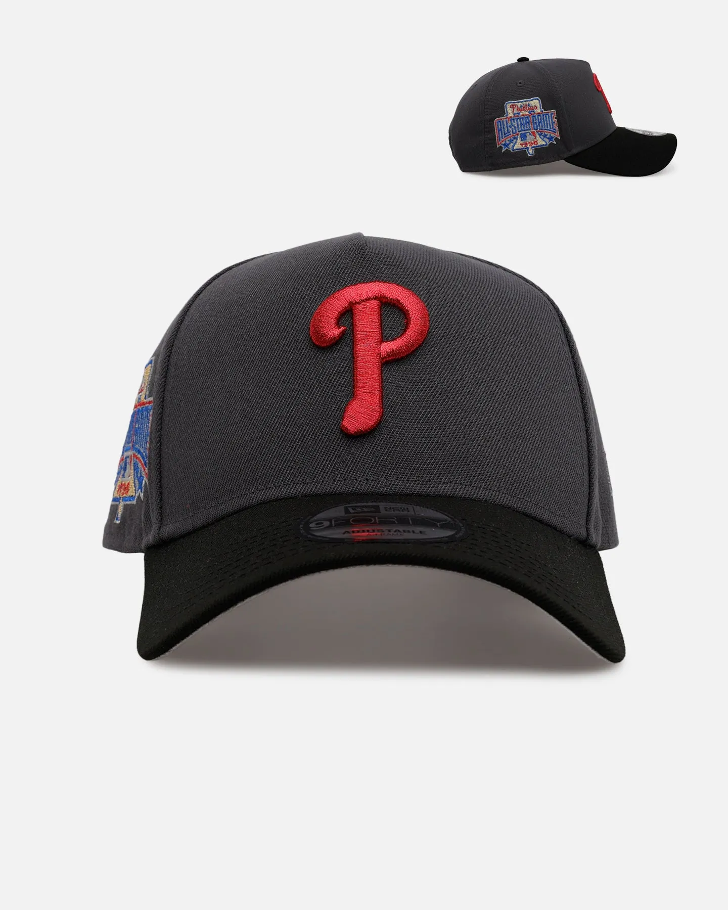 New Era Philadelphia Phillies 'Stealth 2.0' 9FORTY A-Frame Snapback Graphite sold by Culture Kings