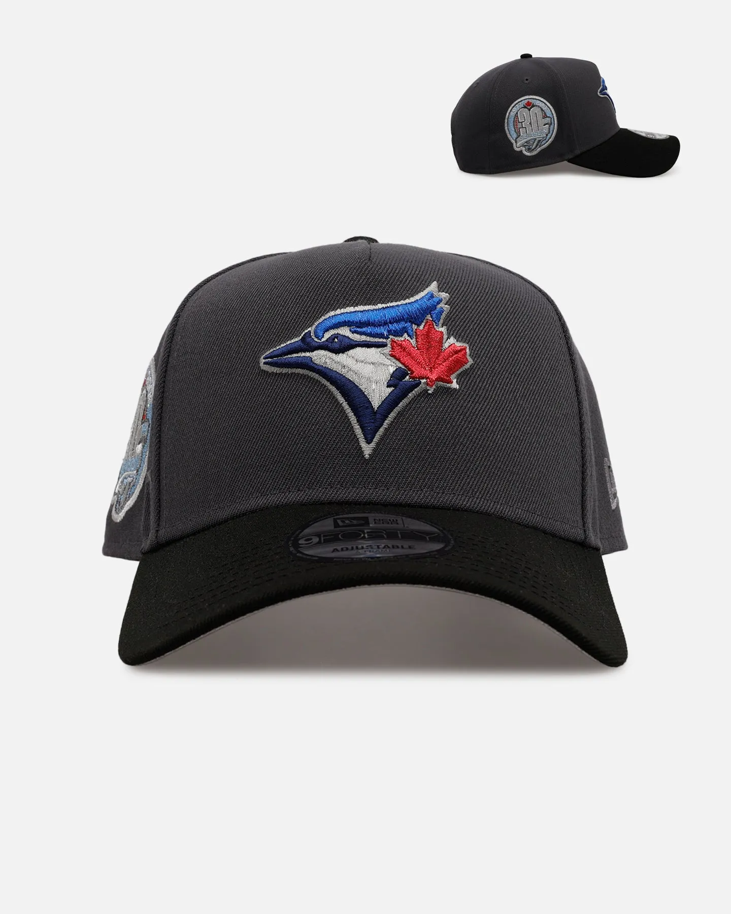 New Era Toronto Blue Jays 'Stealth 2.0' 9FORTY A-Frame Snapback Graphite sold by Culture Kings