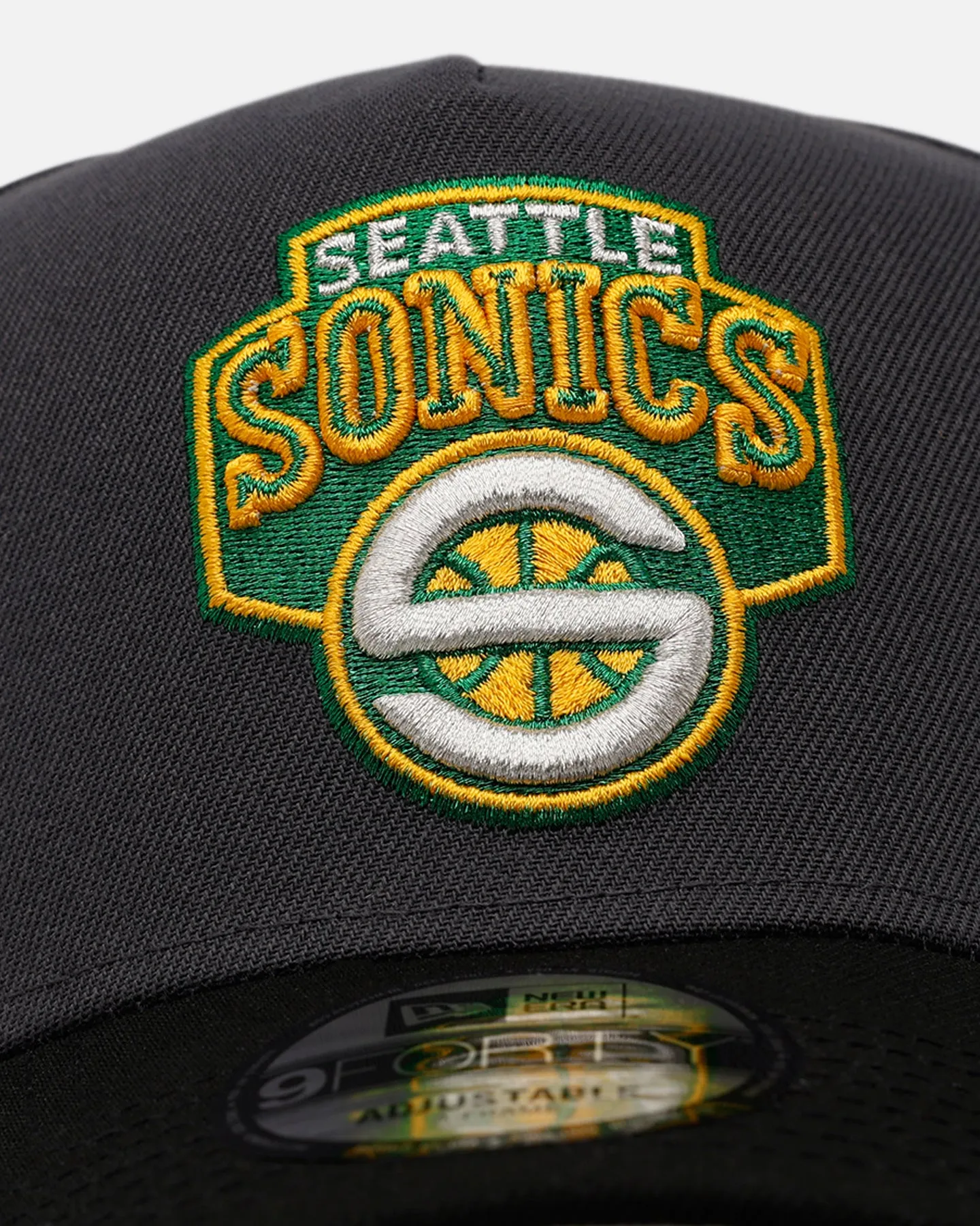 New Era Seattle SuperSonics 'Stealth 2.0' 9FORTY A-Frame Snapback Graphite sold by Culture Kings product image thumbnail 5