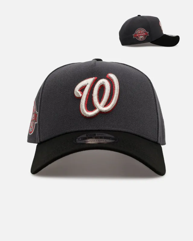 New Era Washington Nationals 'Stealth 2.0' 9FORTY A-Frame Snapback Graphite sold by Culture Kings