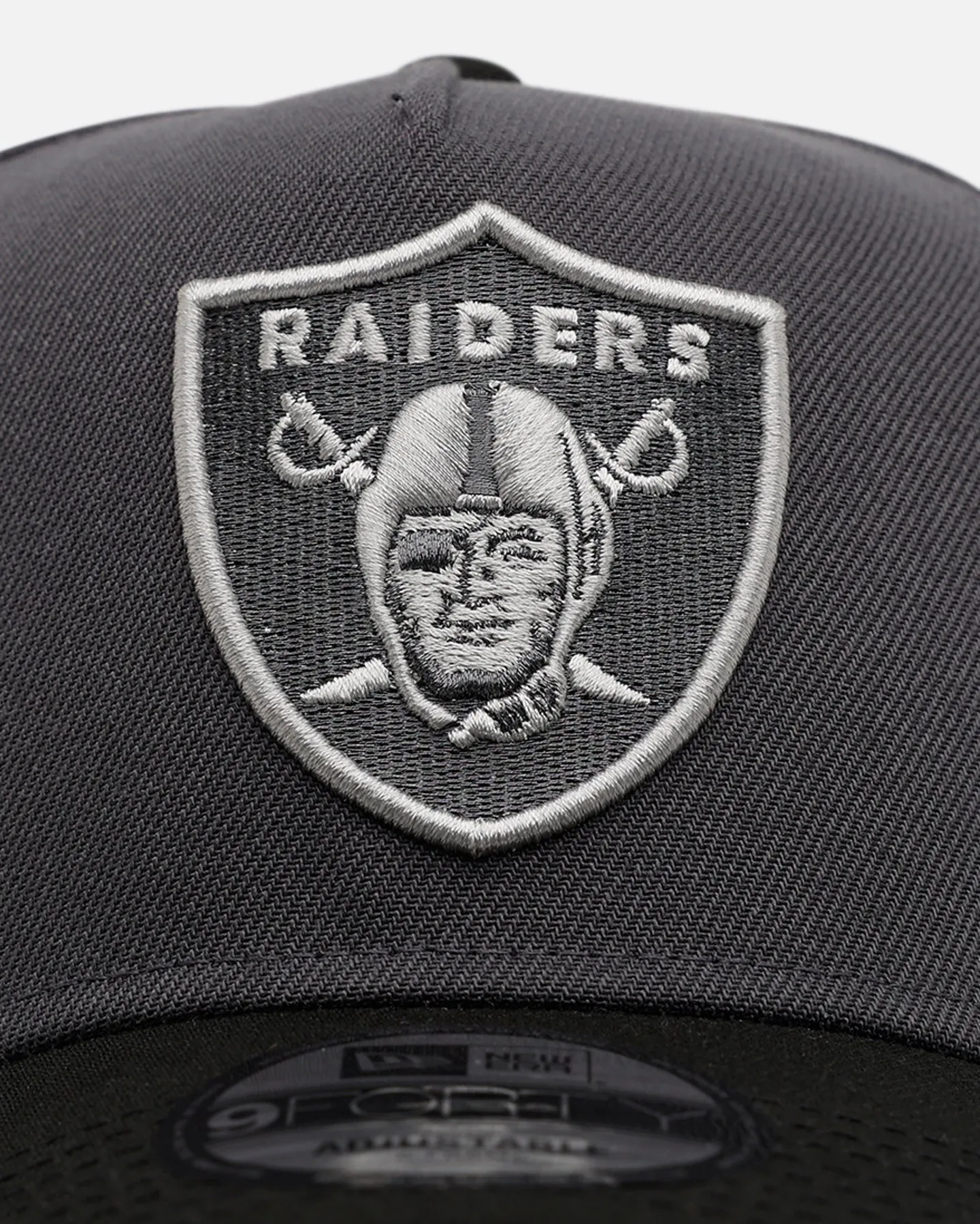 New Era Las Vegas Raiders 'Stealth 2.0' 9FORTY A-Frame Snapback Graphite sold by Culture Kings product image thumbnail 5