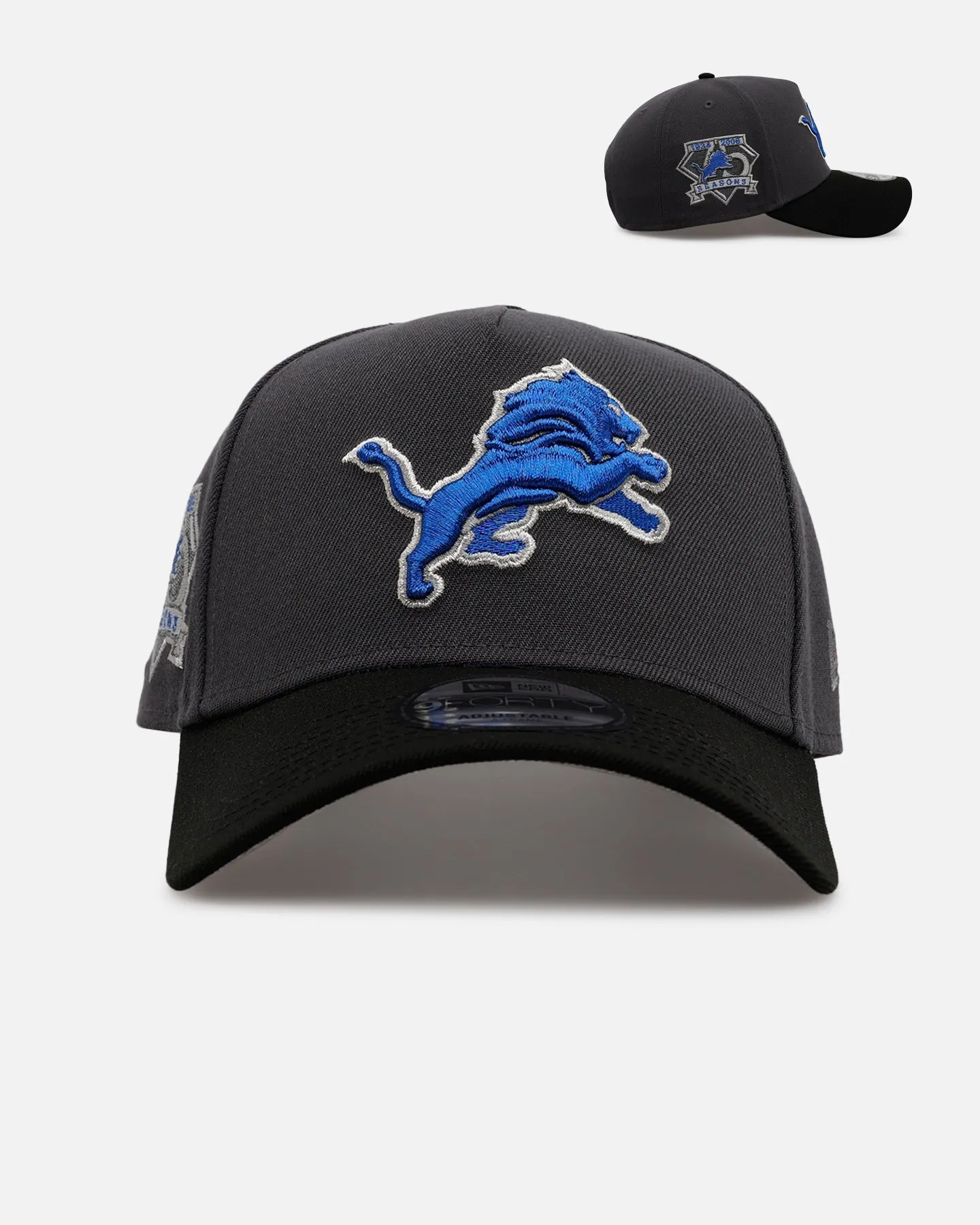 New Era Detroit Lions 'Stealth 2.0' 9FORTY A-Frame Snapback Graphite sold by Culture Kings
