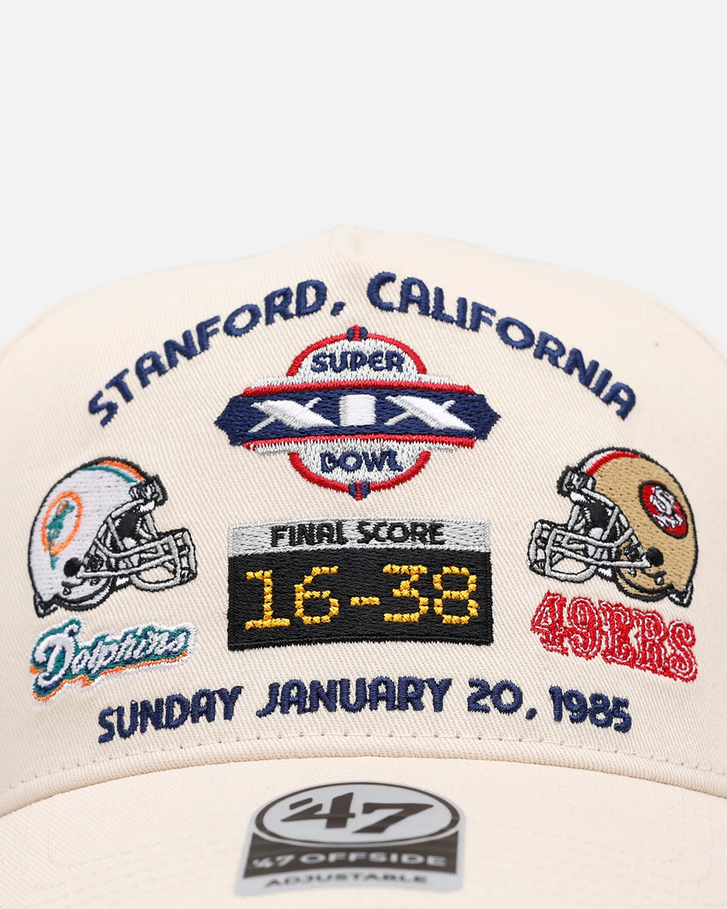 47 Brand Miami Dolphins Vs San Francisco 49ers 'Vintage Super Bowl' XIX '47 Offside Strapback Natural sold by Culture Kings product image thumbnail 5