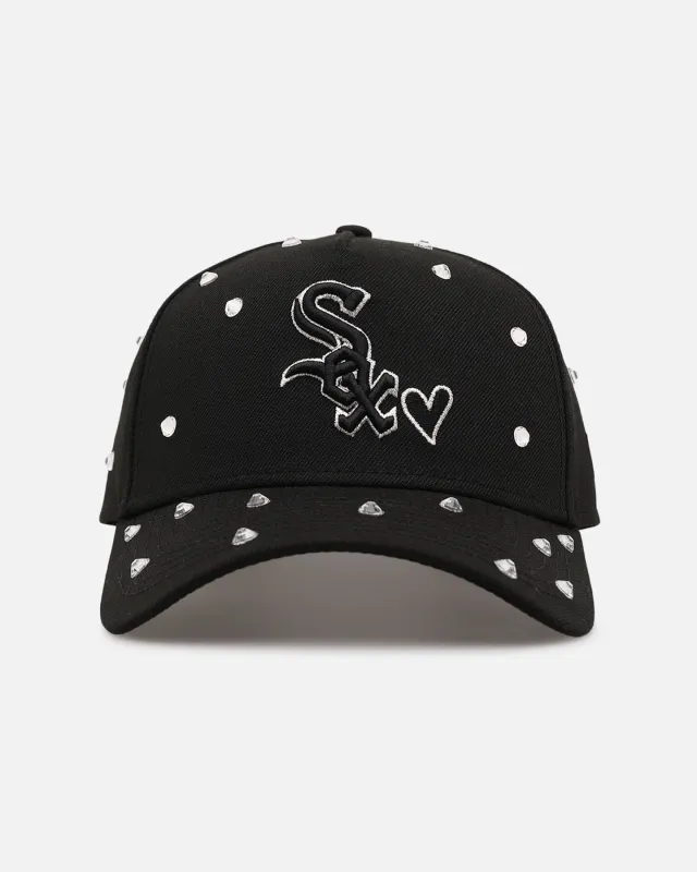 New Era Chicago White Sox 'Black Satin Hearts' 9FORTY A-Frame Snapback Black made by New Era