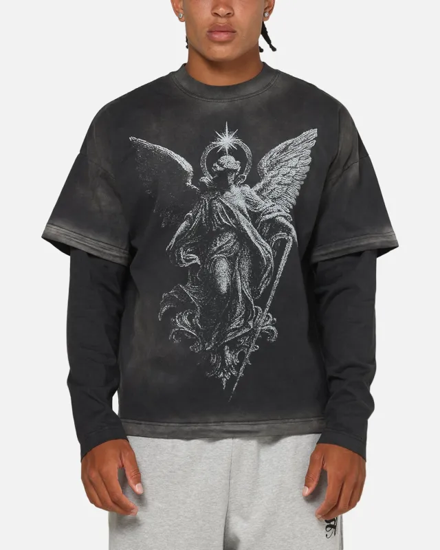 Saint Morta Celestial Layered Long Sleeve T-Shirt Black Wash made by Culture Kings