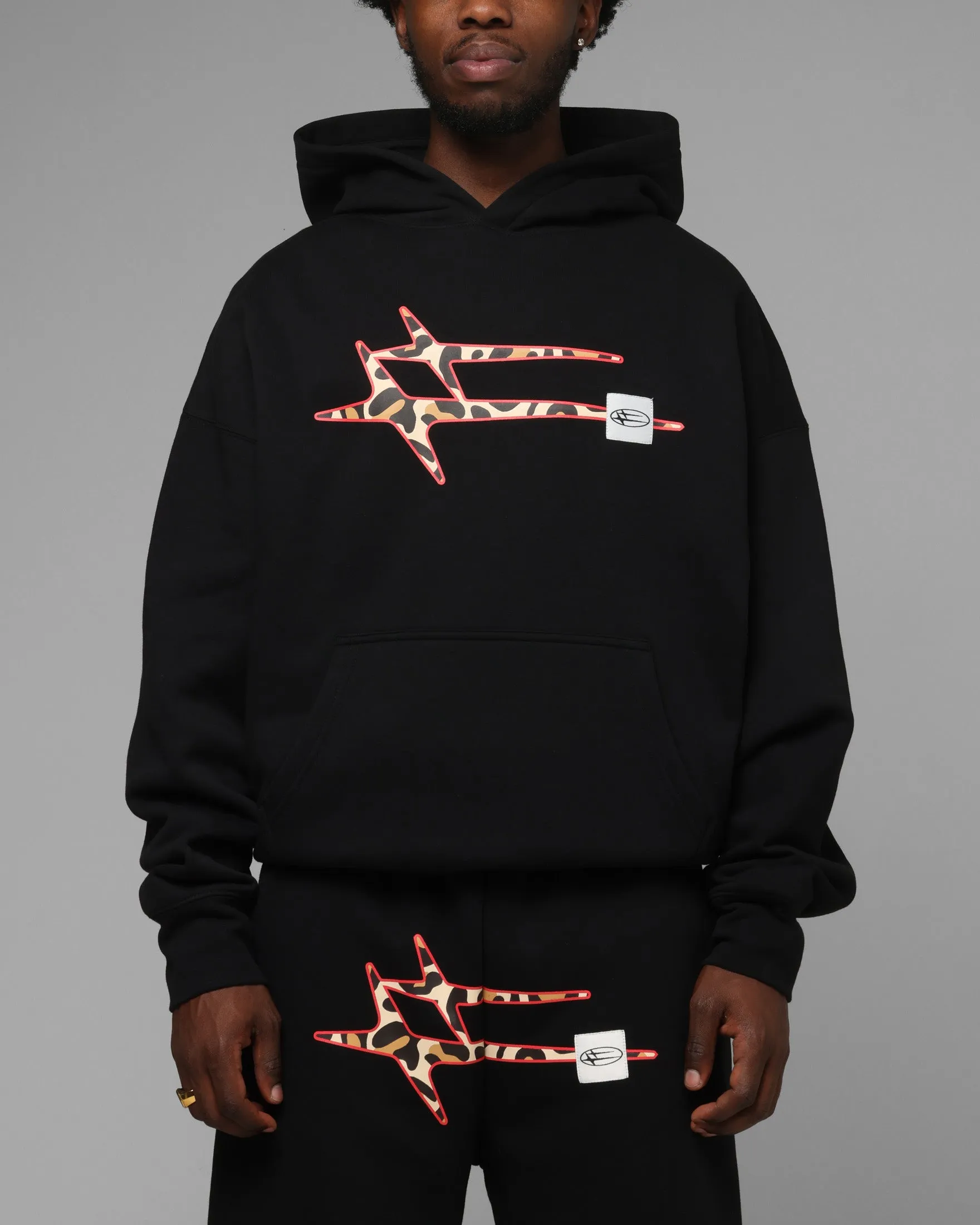 Loiter Hybrid Premium Hoodie Black/Leopard sold by Culture Kings