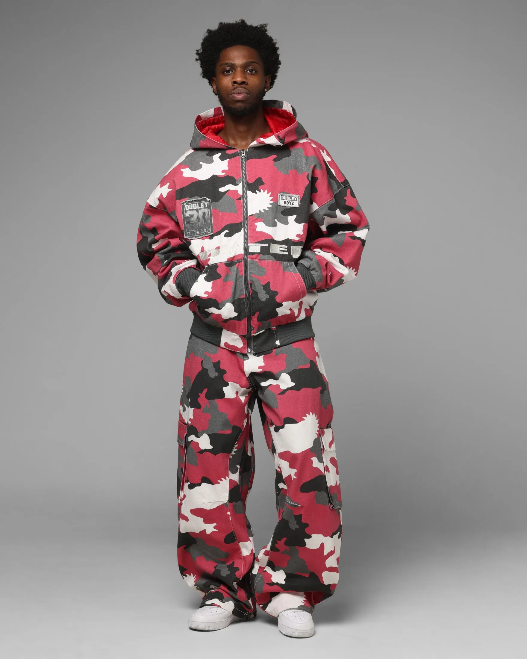Loiter X WWE Dudley Boyz Camo Zip Jacket Red Camo sold by Culture Kings product image thumbnail 3