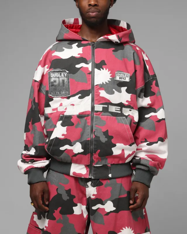 Loiter X WWE Dudley Boyz Camo Zip Jacket Red Camo sold by Culture Kings