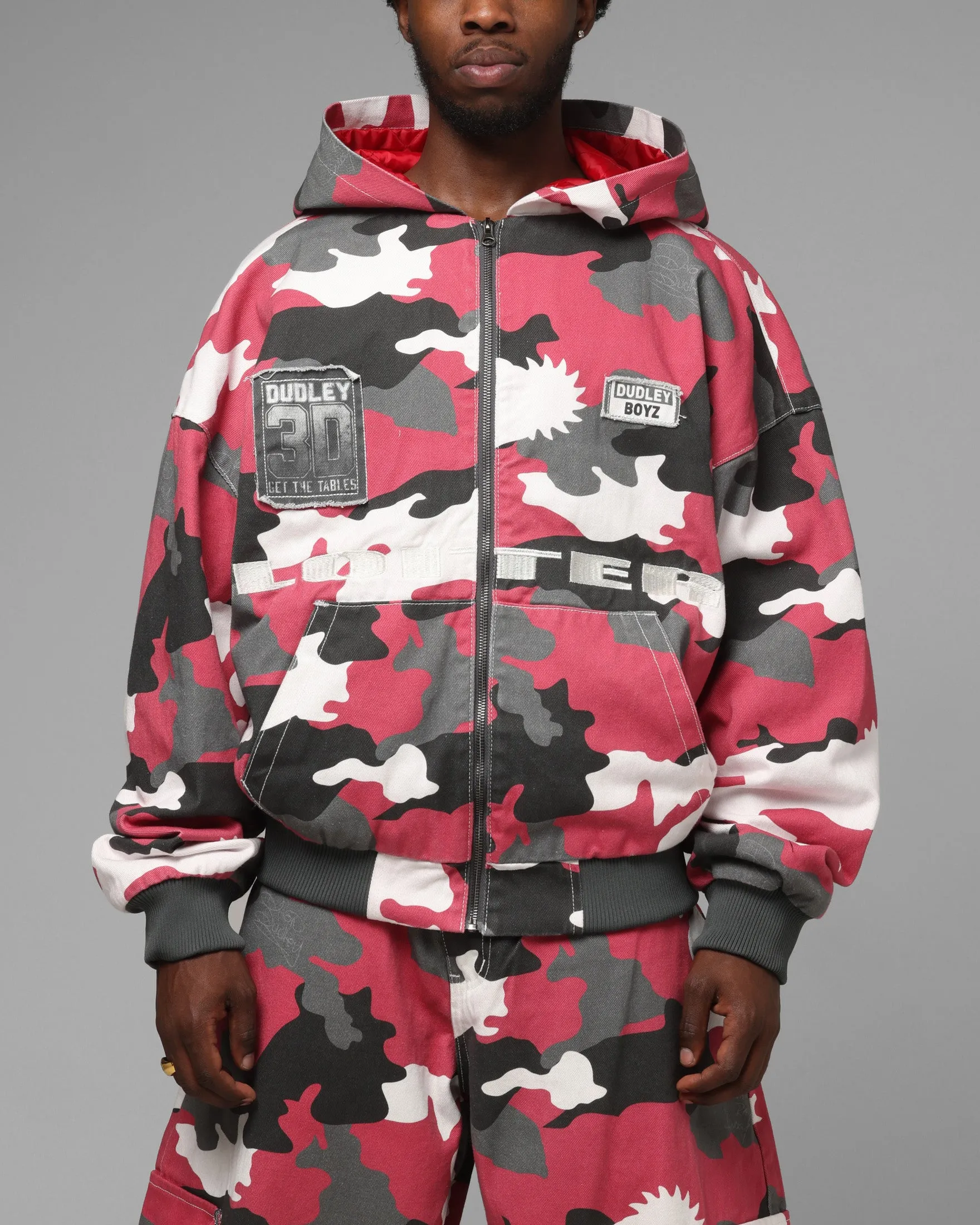 Loiter X WWE Dudley Boyz Camo Zip Jacket Red Camo sold by Culture Kings