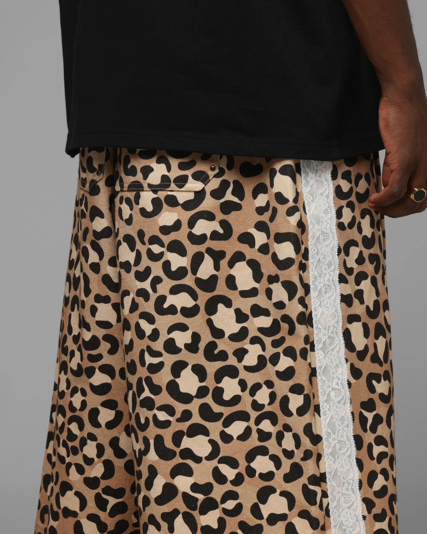 Loiter Lace Jorts Leopard sold by Culture Kings product image thumbnail 3