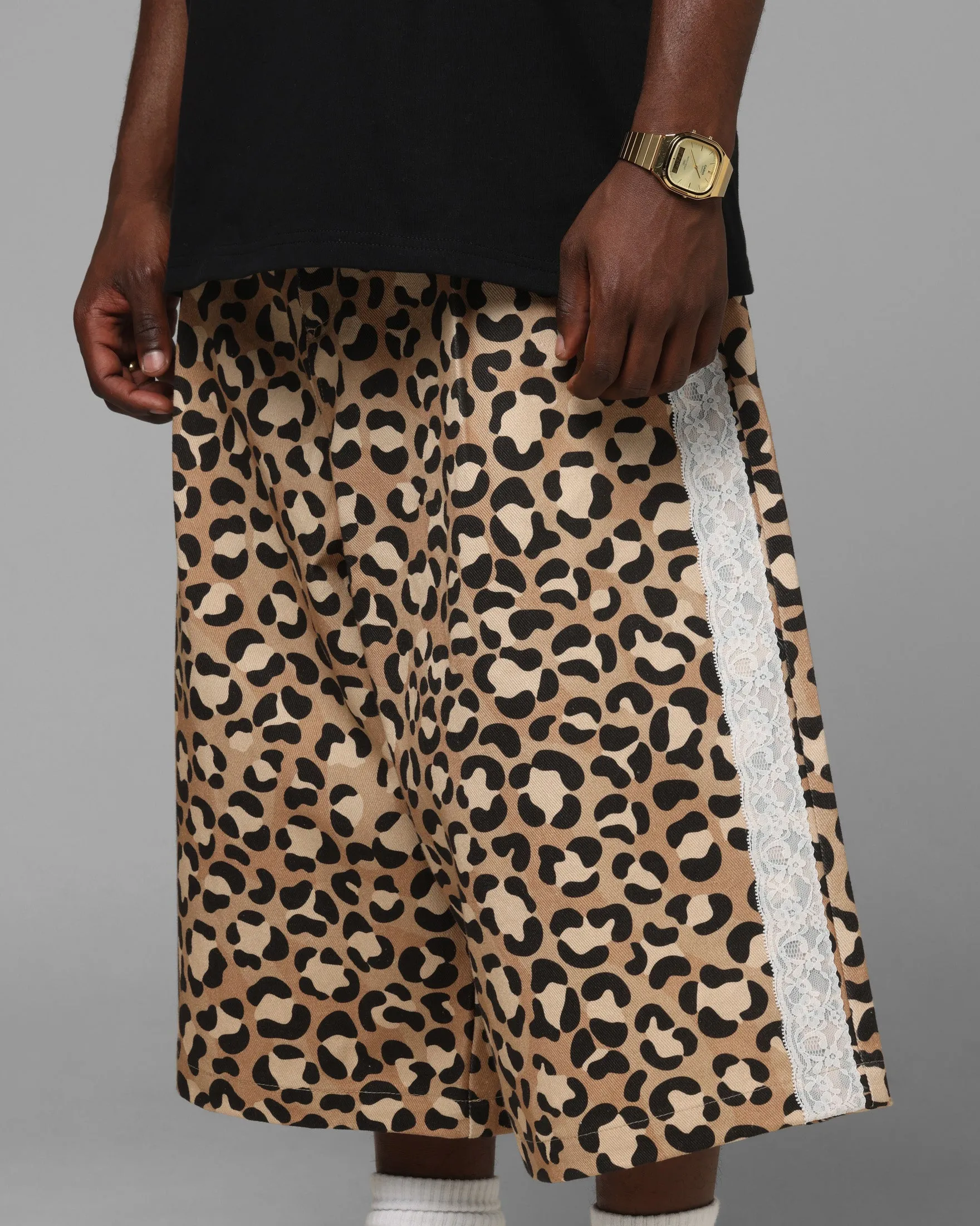 Loiter Lace Jorts Leopard sold by Culture Kings product image thumbnail 4