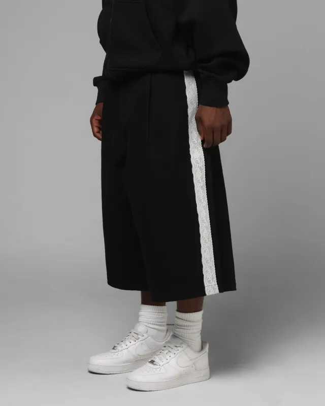 Loiter Lace Jorts Black sold by Culture Kings