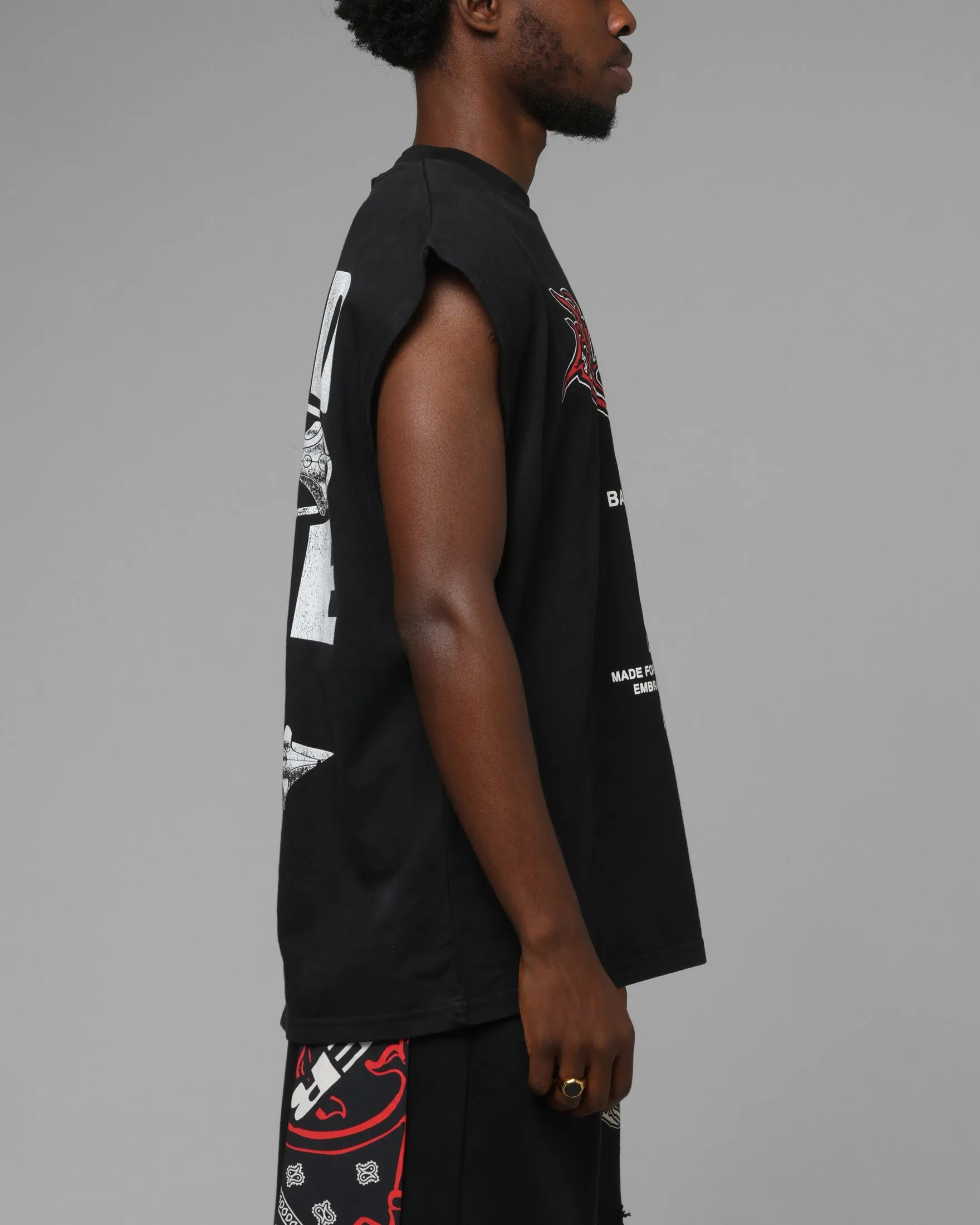 Loiter Hardcore Muscle T-Shirt Washed Black sold by Culture Kings product image thumbnail 5