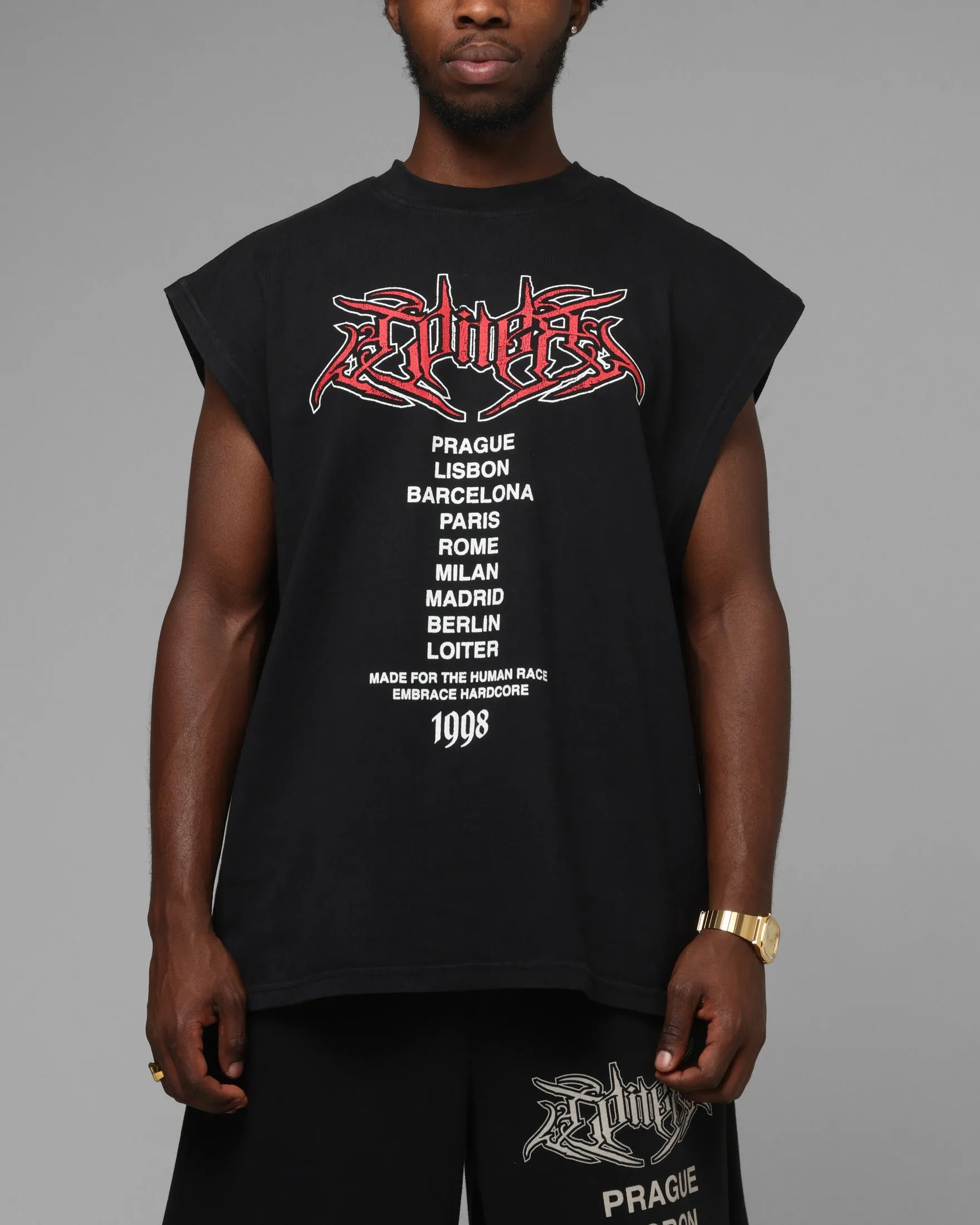 Loiter Hardcore Muscle T-Shirt Washed Black sold by Culture Kings product image thumbnail 2